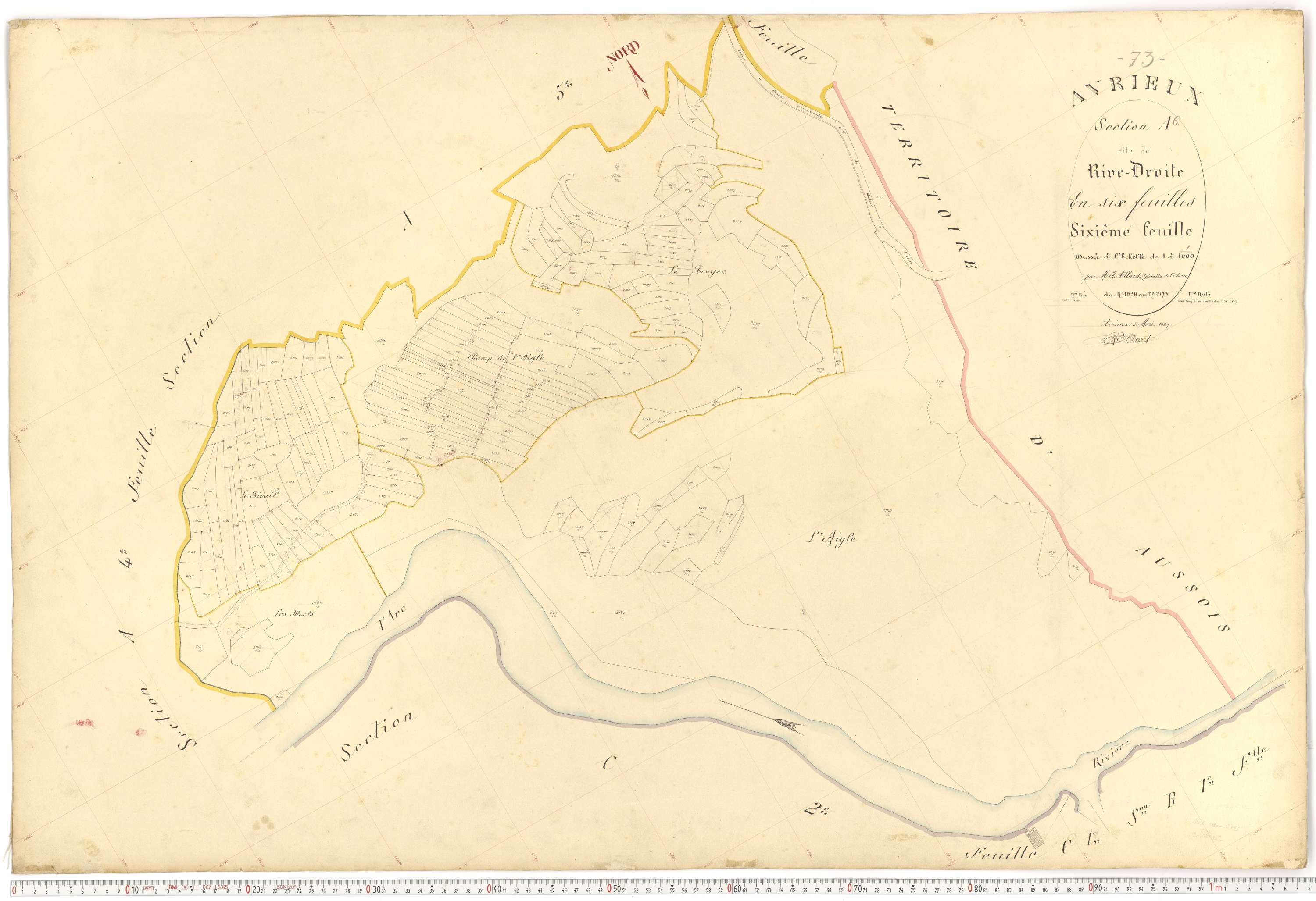 Avrieux - Plans cadastraux du premier cadastre français.
