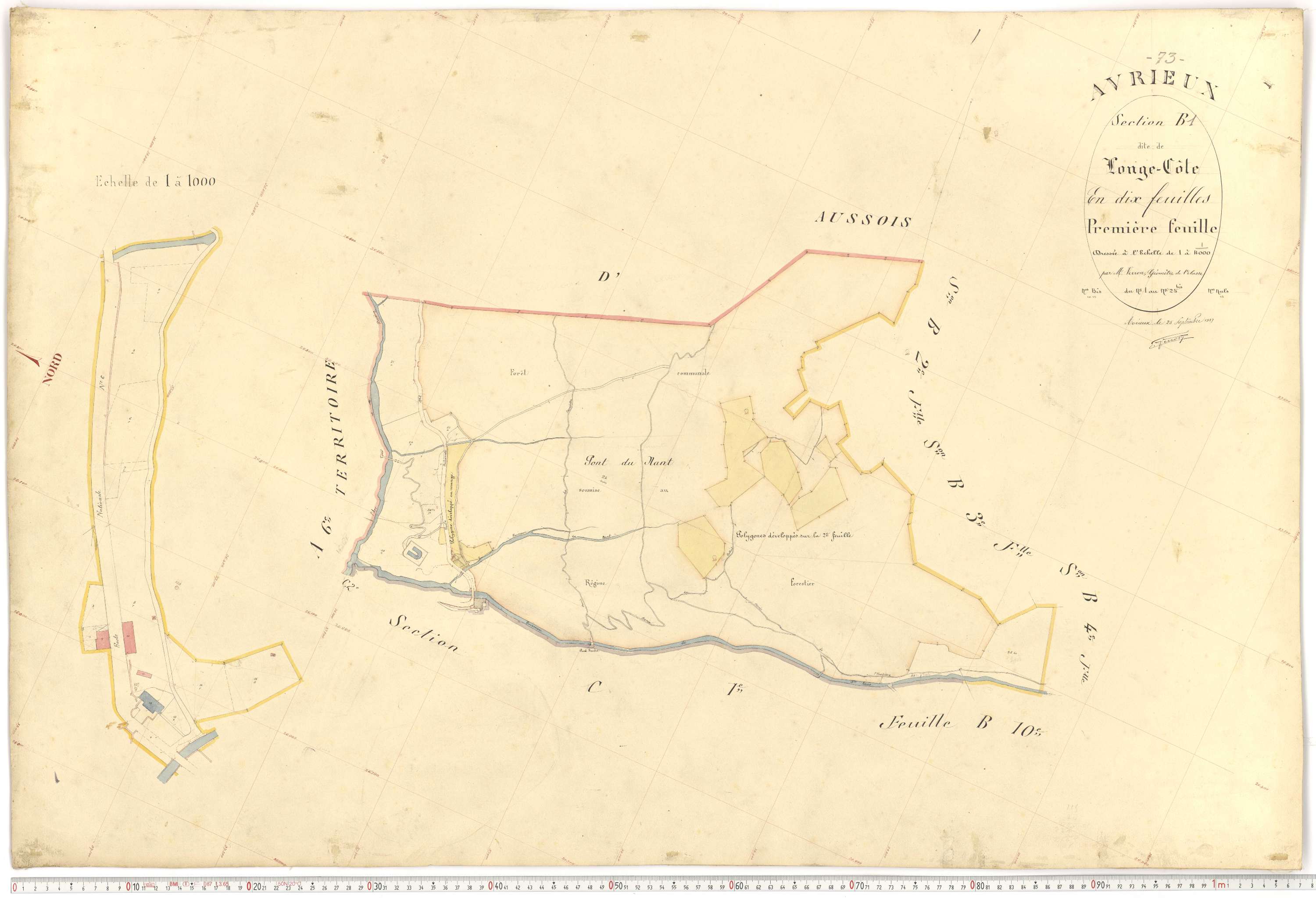 Avrieux - Plans cadastraux du premier cadastre français.