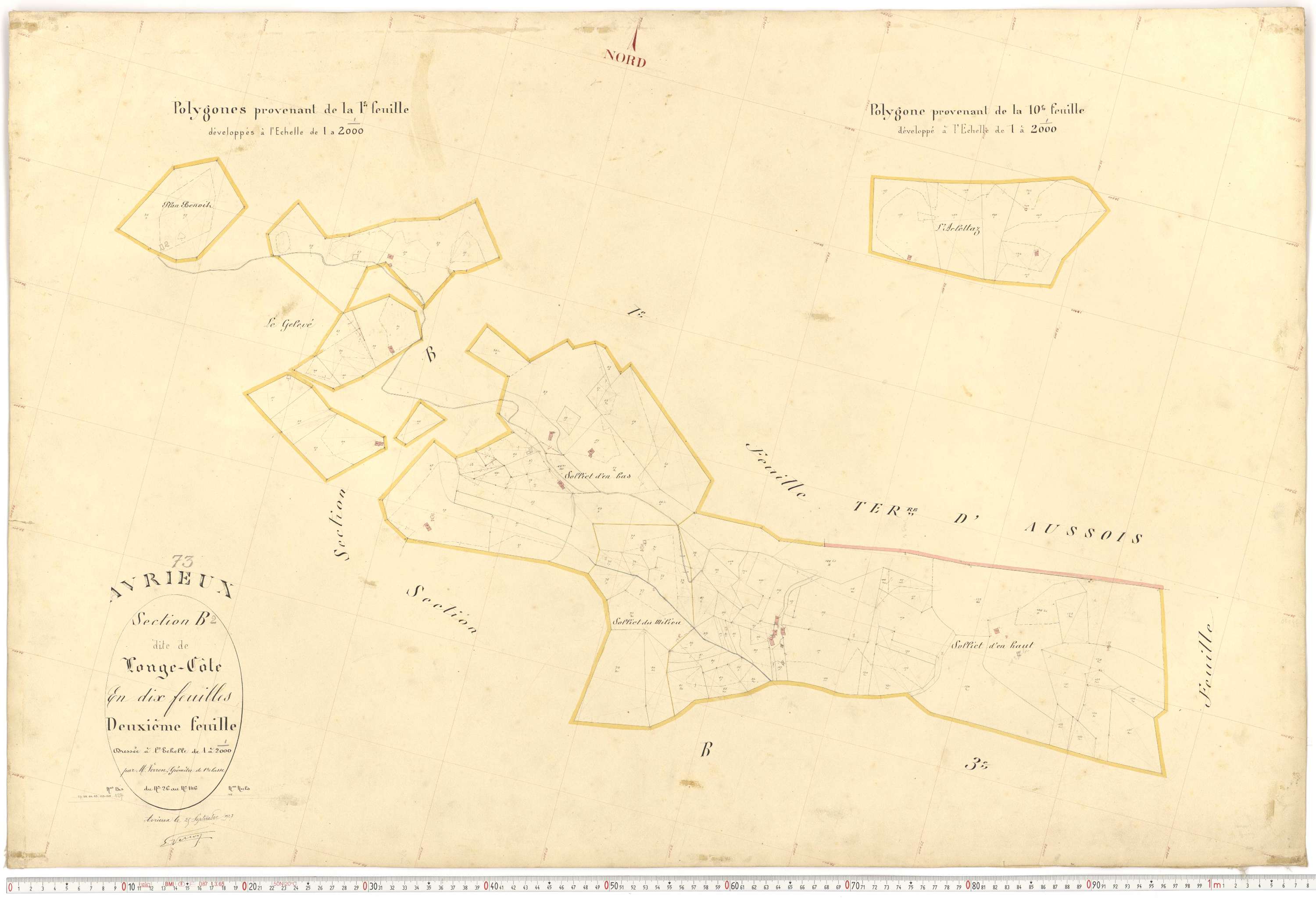 Avrieux - Plans cadastraux du premier cadastre français.