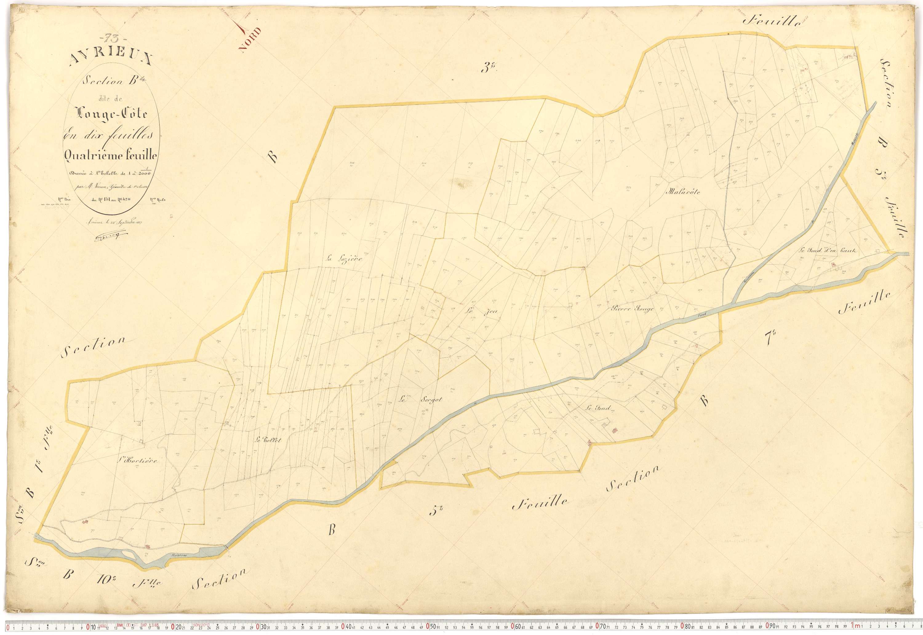 Avrieux - Plans cadastraux du premier cadastre français.
