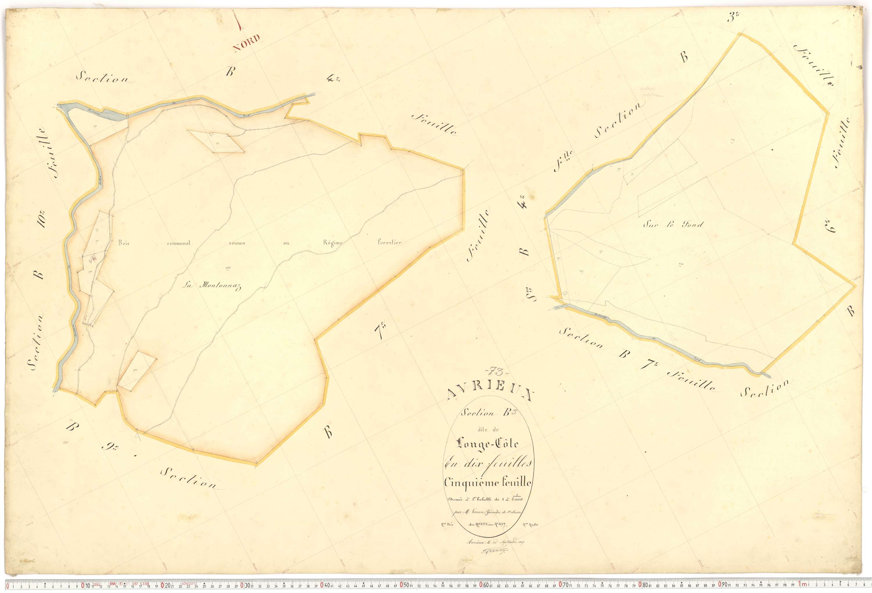 Avrieux - Plans cadastraux du premier cadastre français.