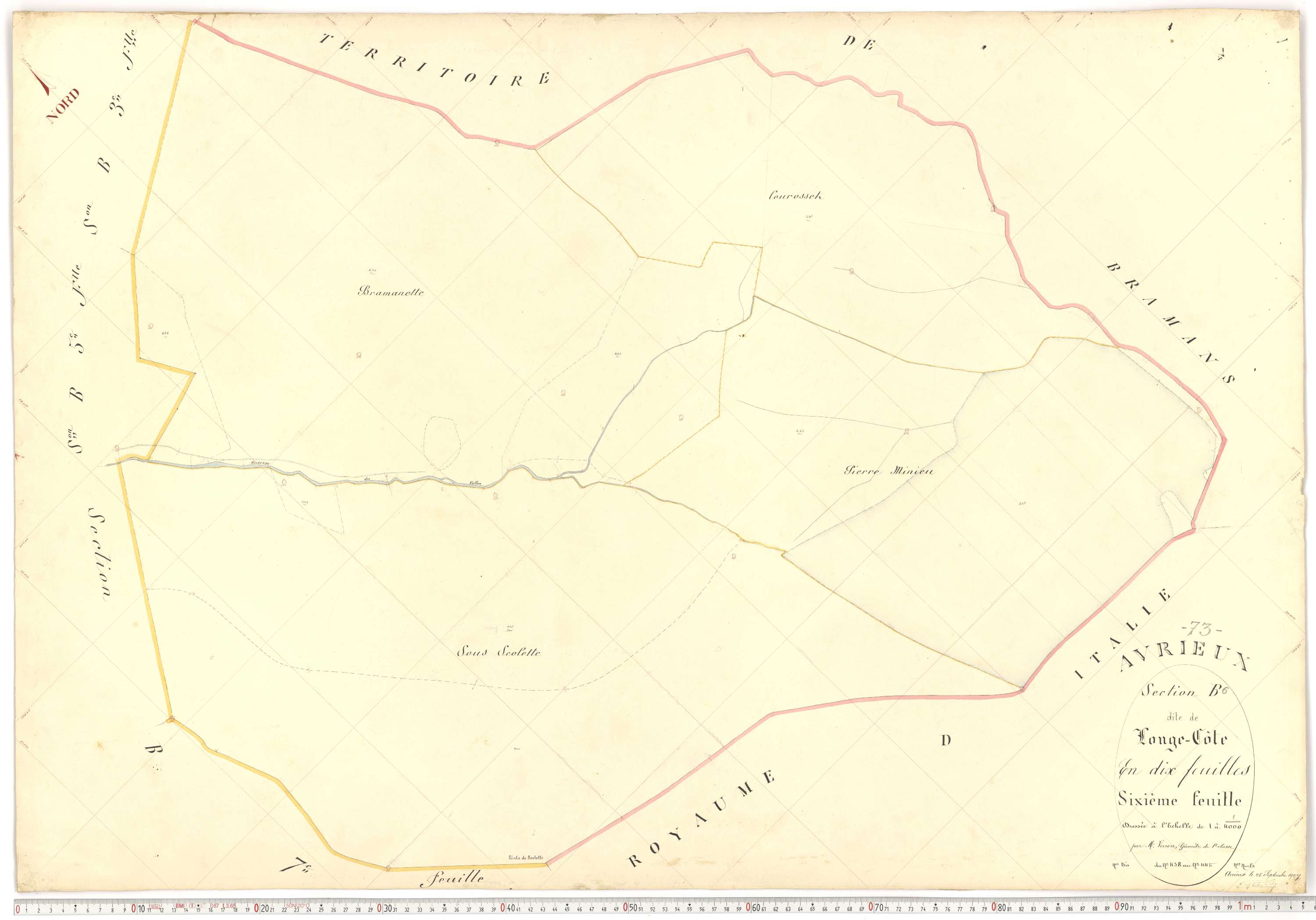 Avrieux - Plans cadastraux du premier cadastre français.