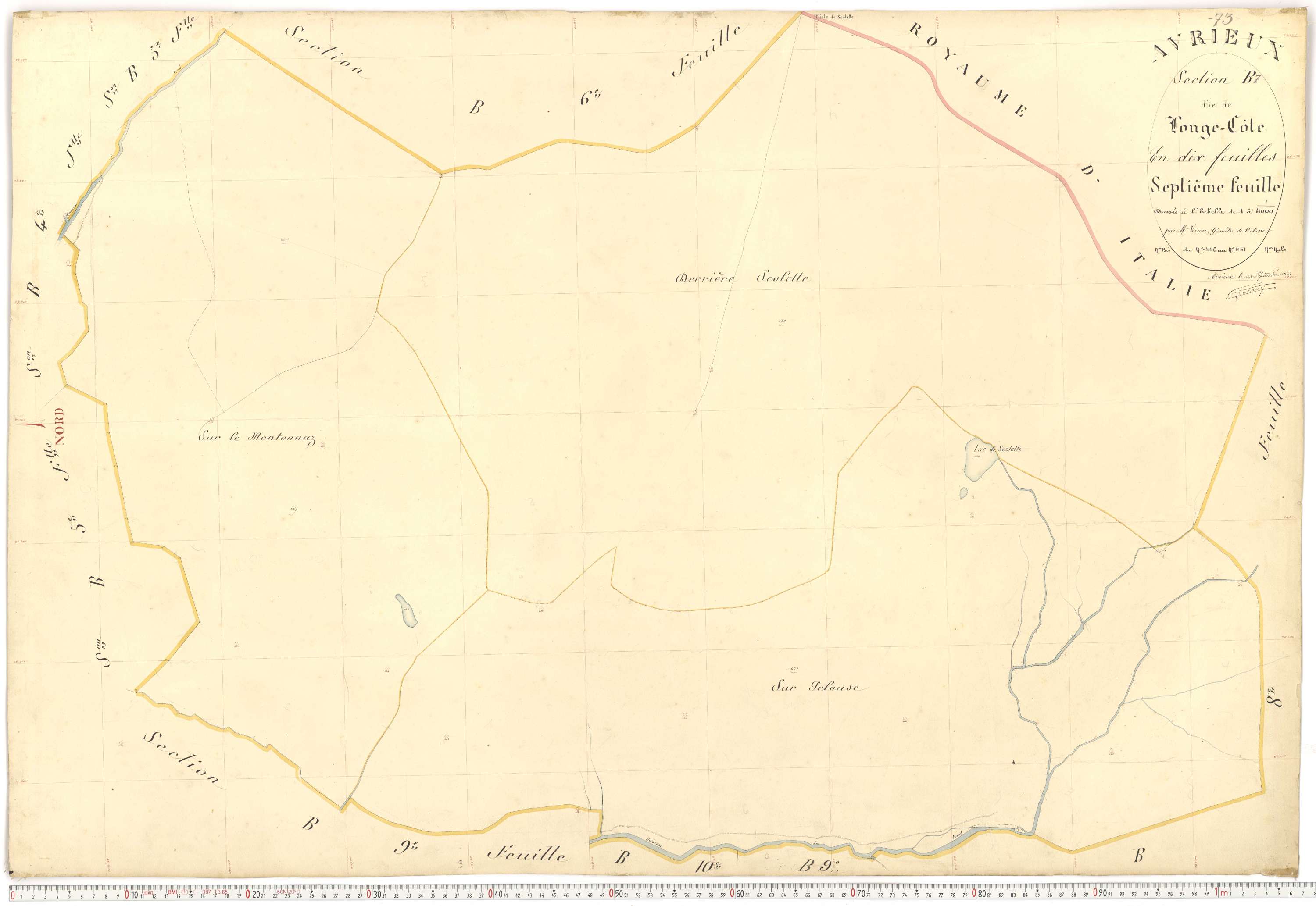 Avrieux - Plans cadastraux du premier cadastre français.