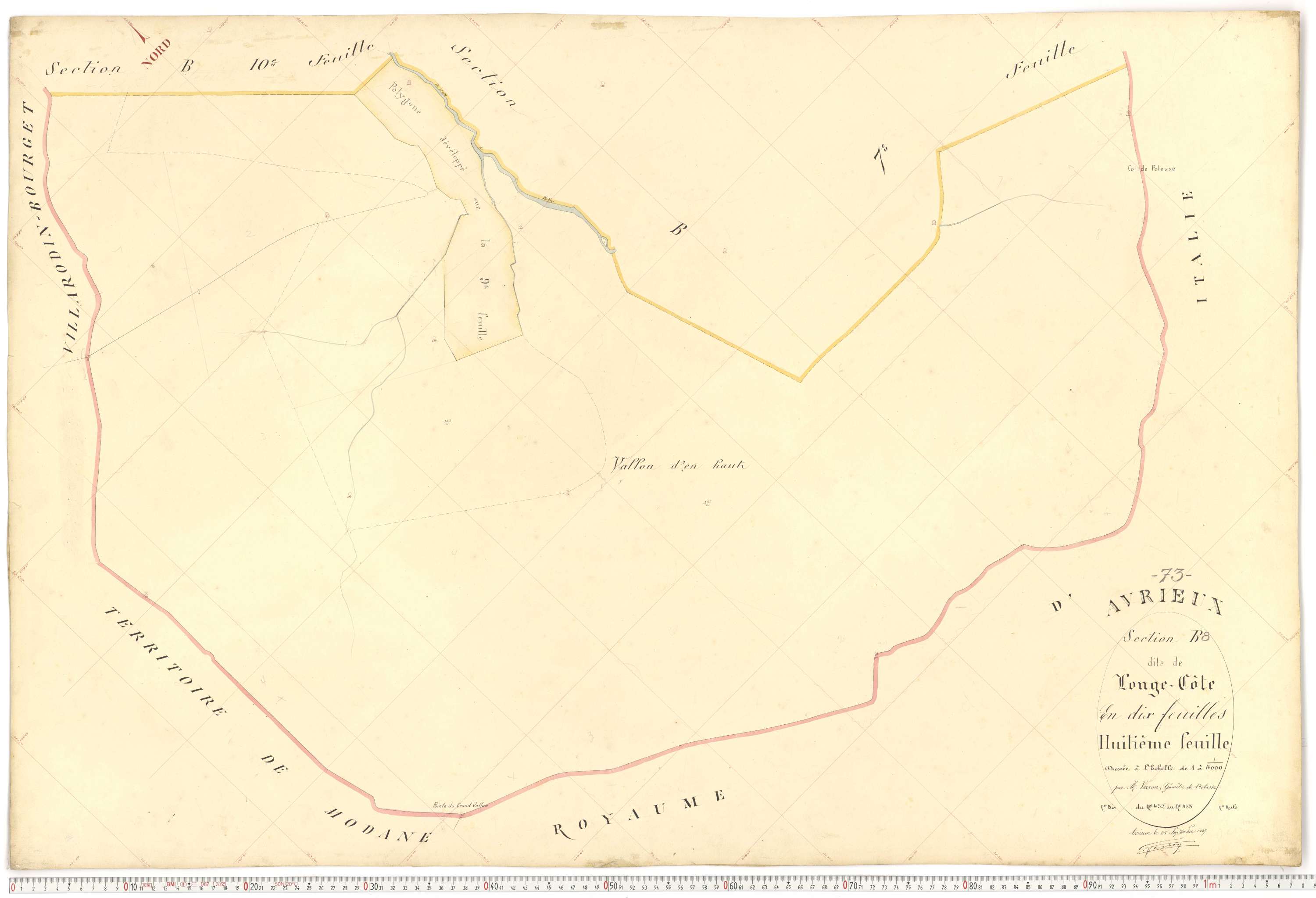 Avrieux - Plans cadastraux du premier cadastre français.