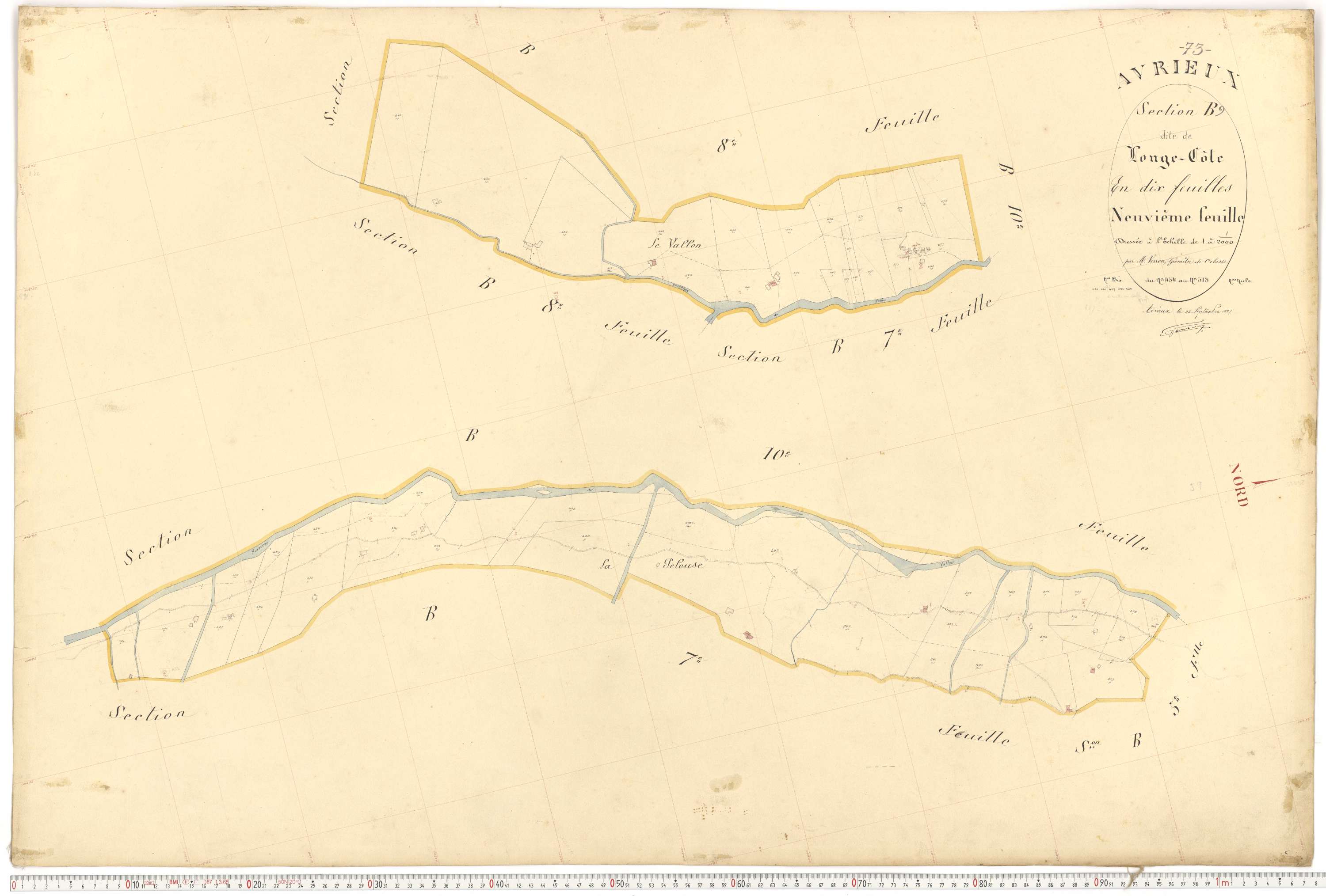 Avrieux - Plans cadastraux du premier cadastre français.