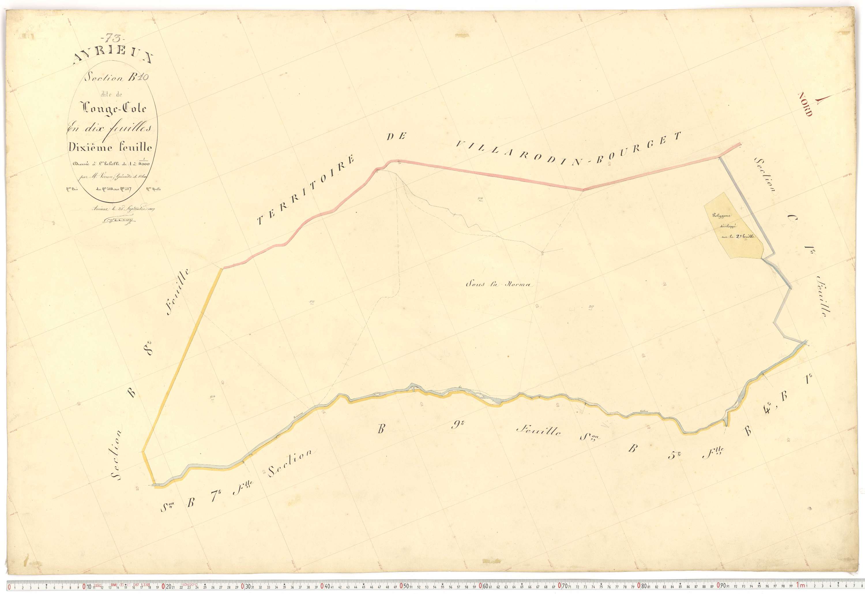 Avrieux - Plans cadastraux du premier cadastre français.