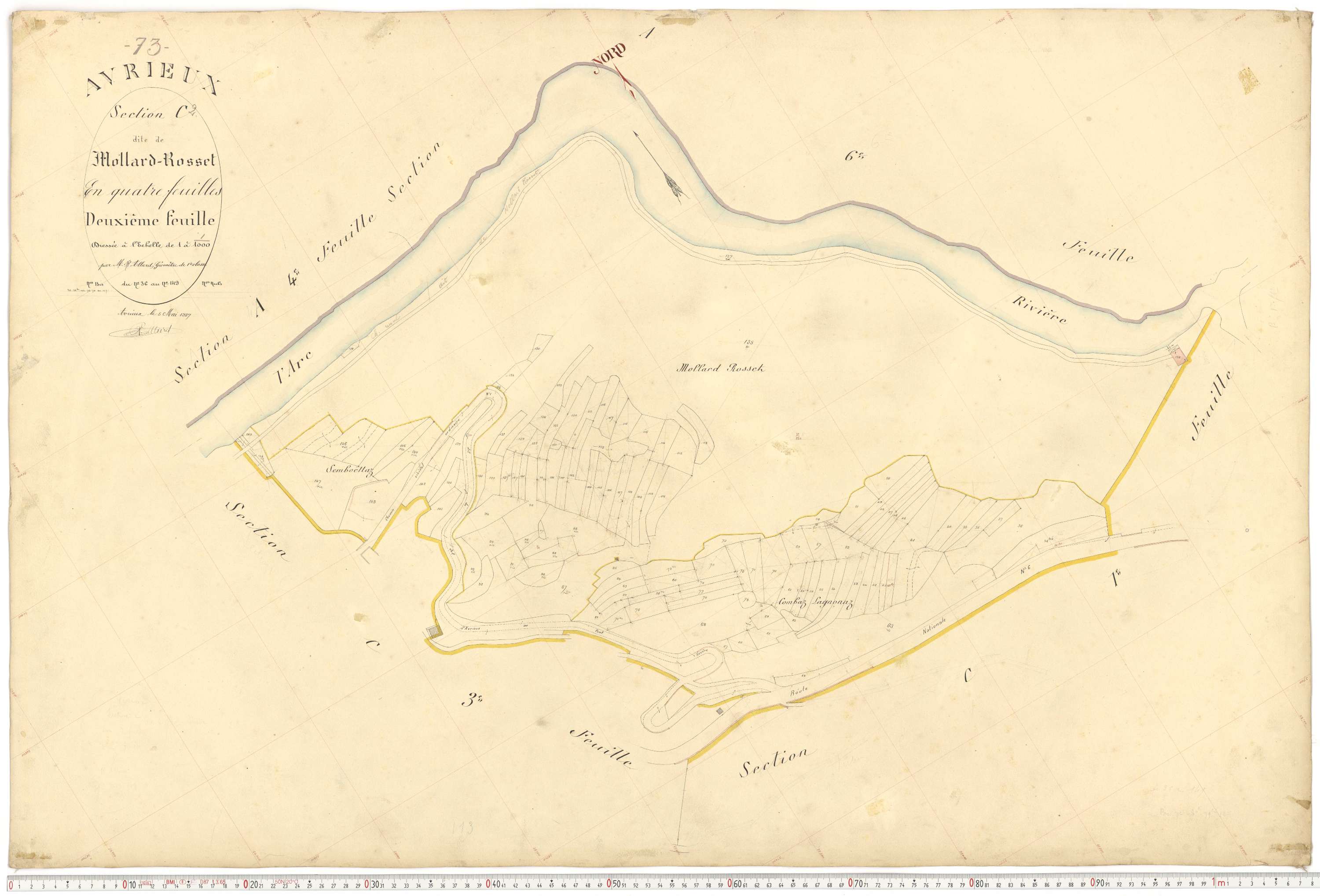 Avrieux - Plans cadastraux du premier cadastre français.