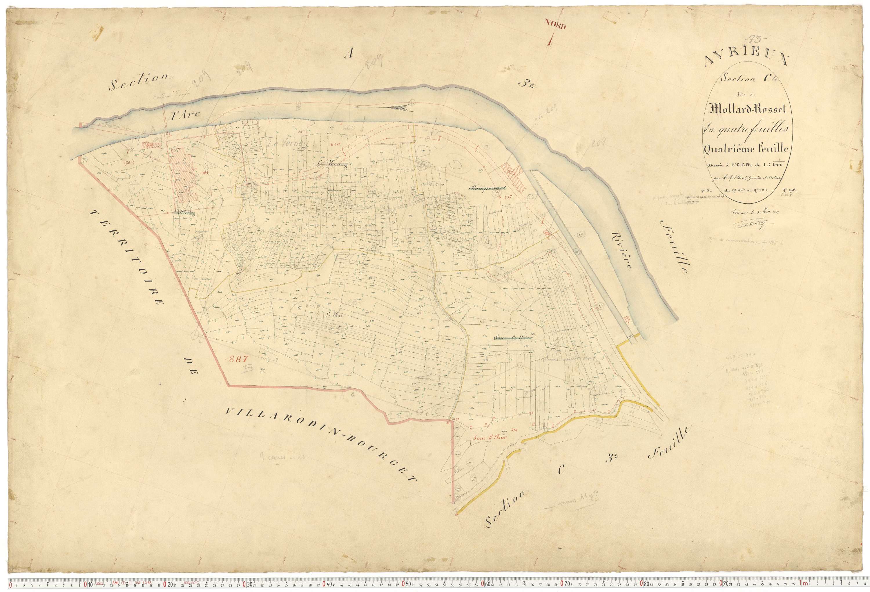 Avrieux - Plans cadastraux du premier cadastre français.