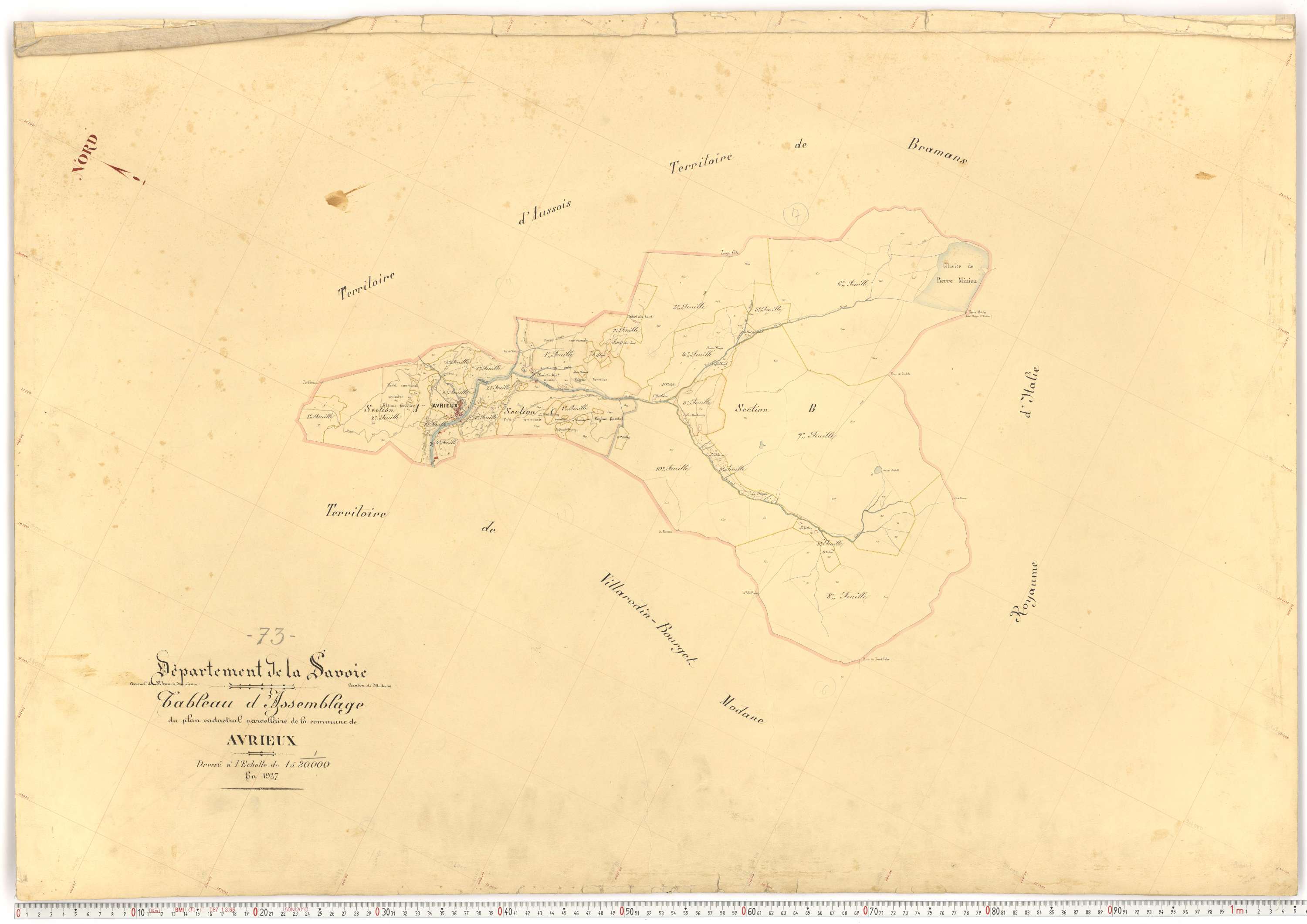 Avrieux - Plans cadastraux du premier cadastre français.
