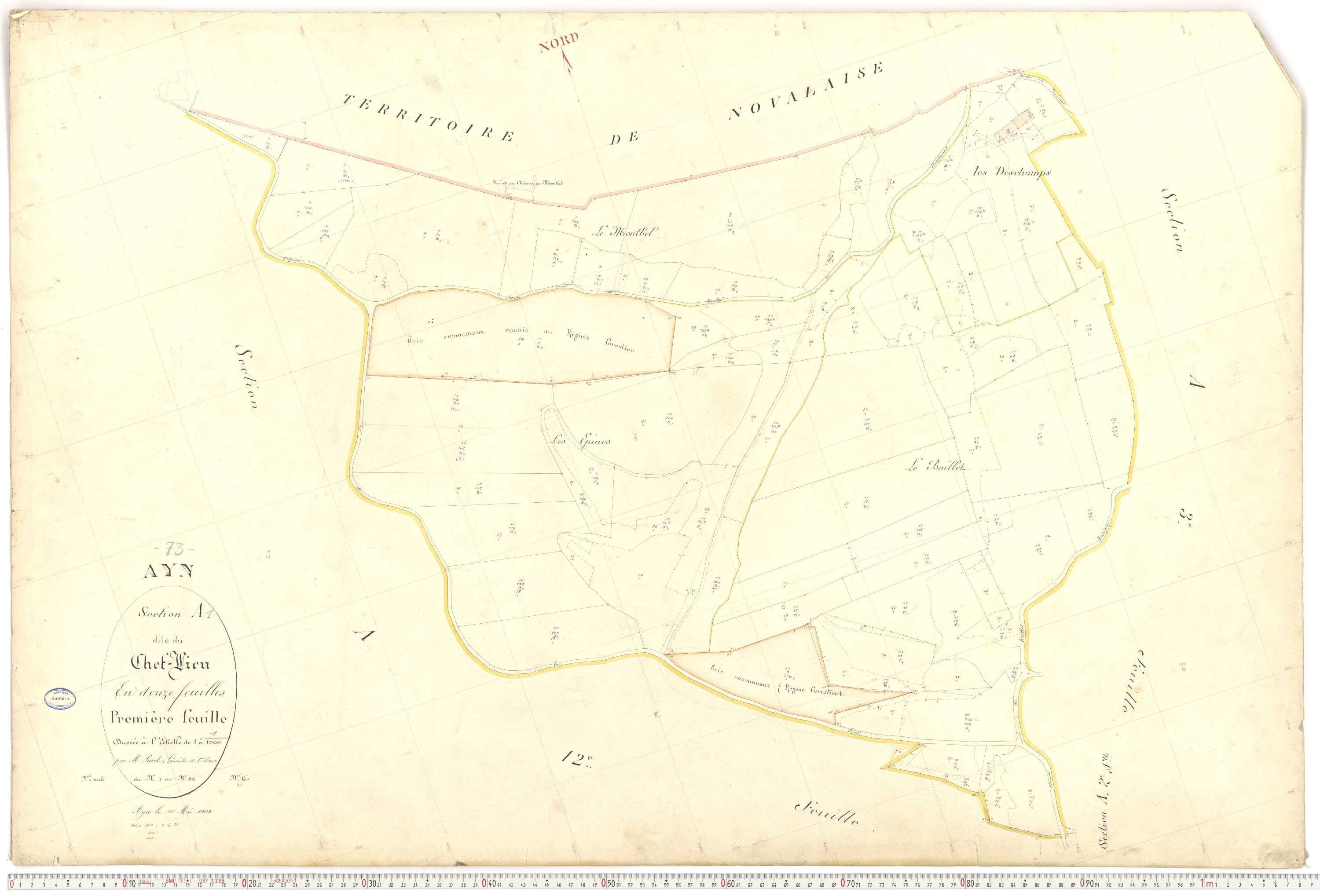 Ayn - Plans cadastraux du premier cadastre français.