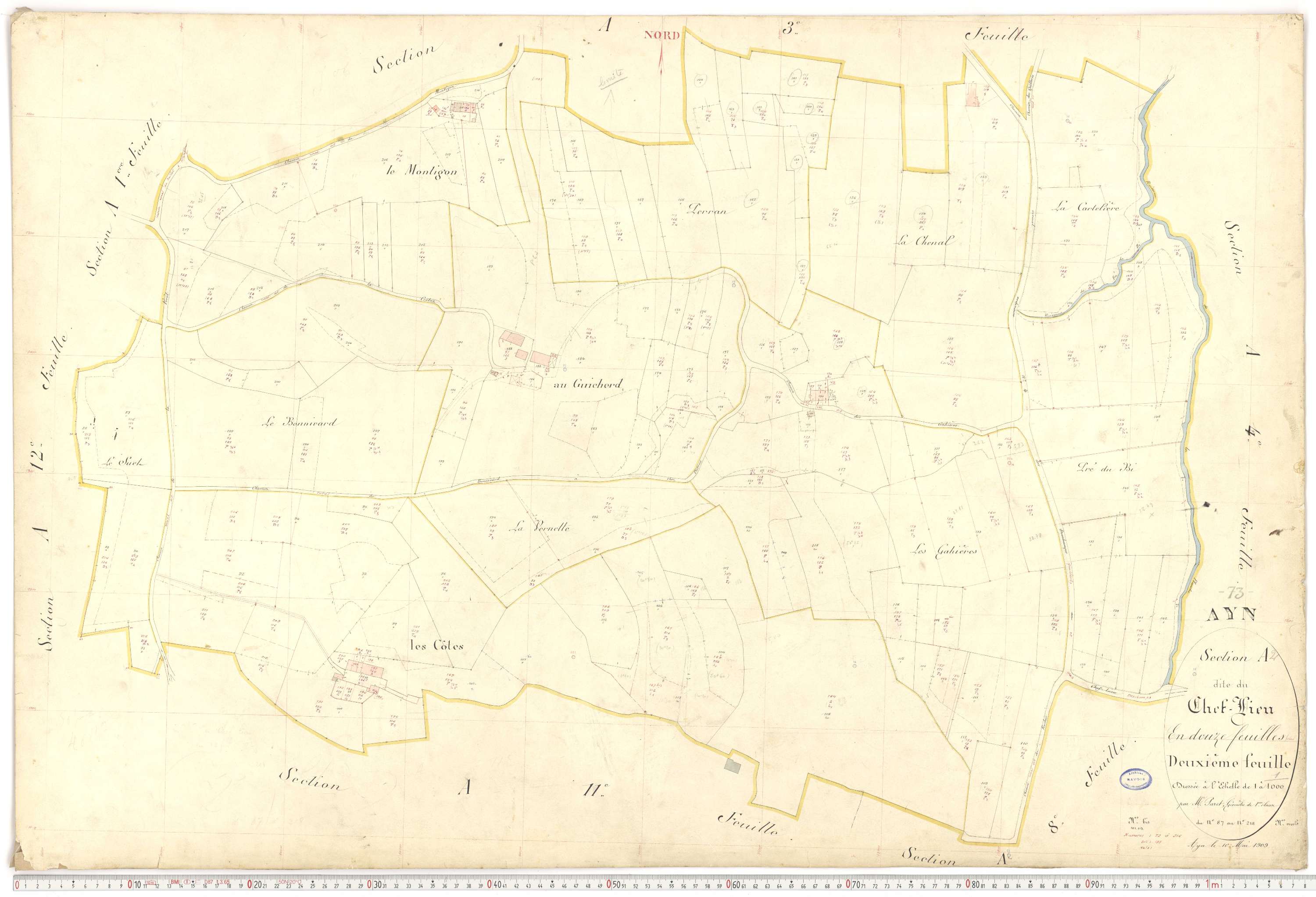 Ayn - Plans cadastraux du premier cadastre français.
