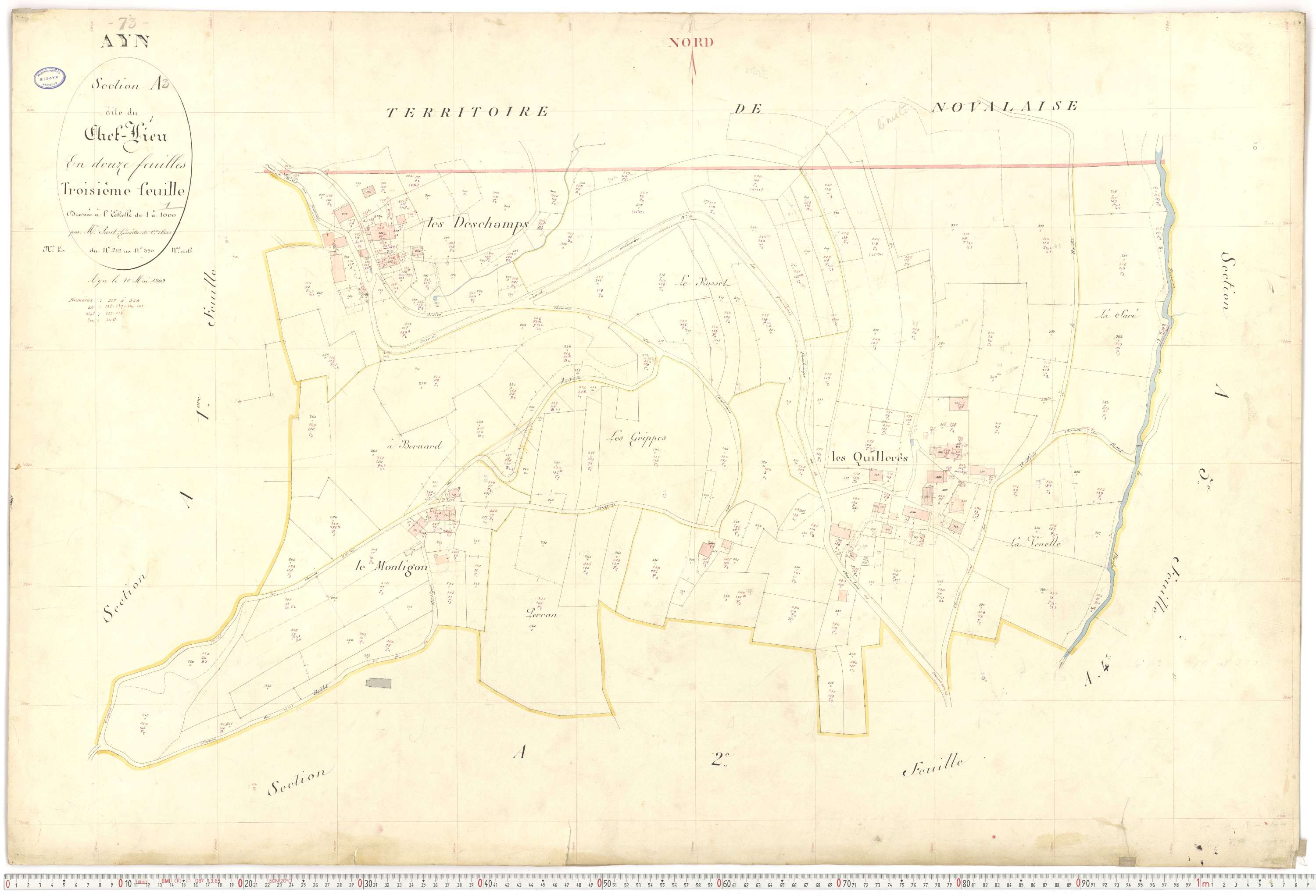 Ayn - Plans cadastraux du premier cadastre français.