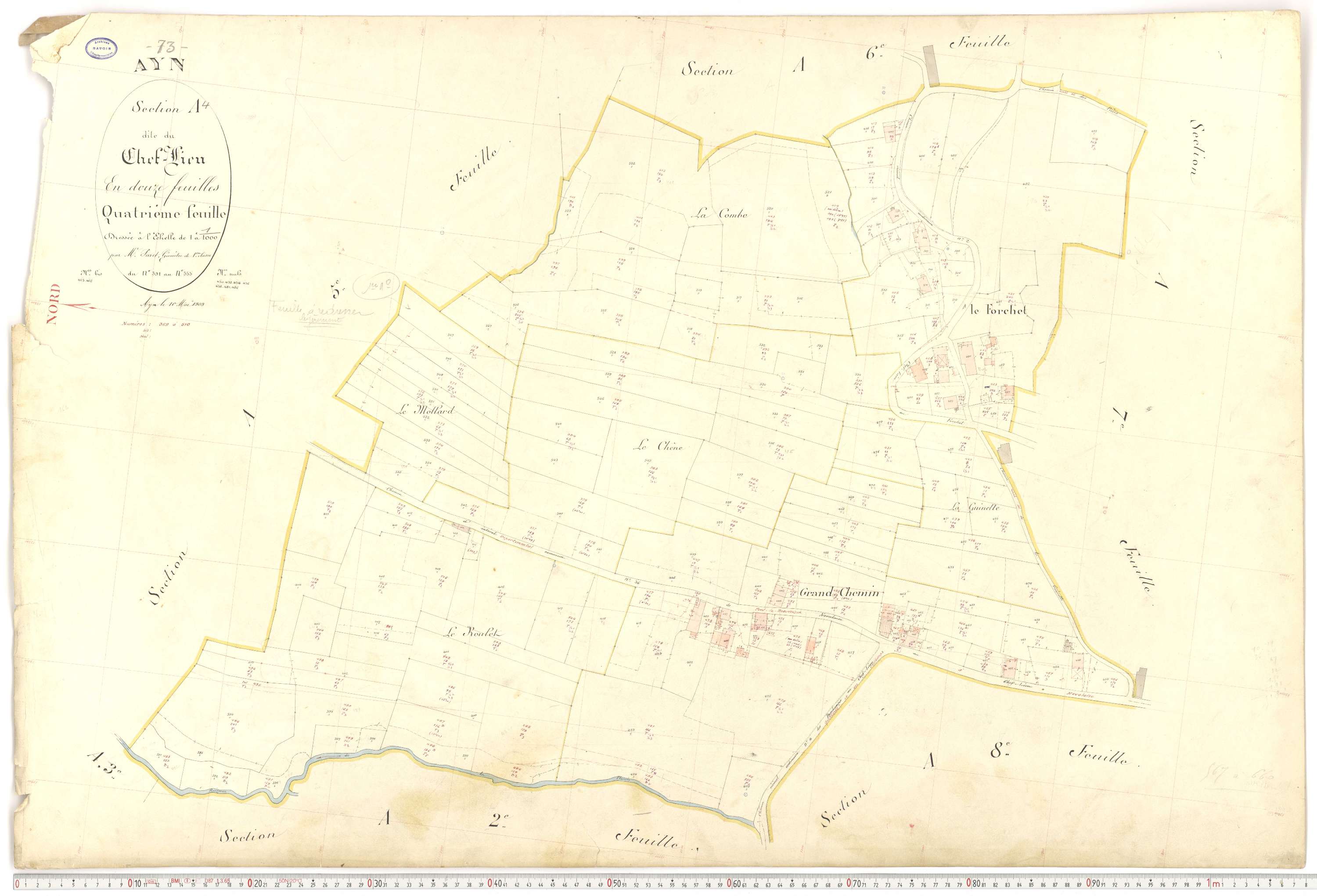 Ayn - Plans cadastraux du premier cadastre français.