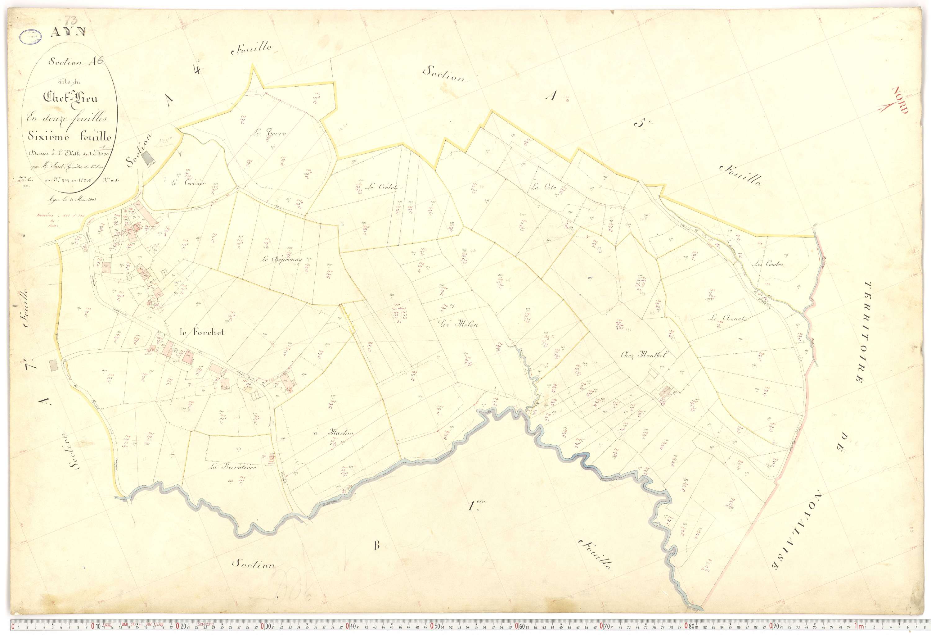Ayn - Plans cadastraux du premier cadastre français.