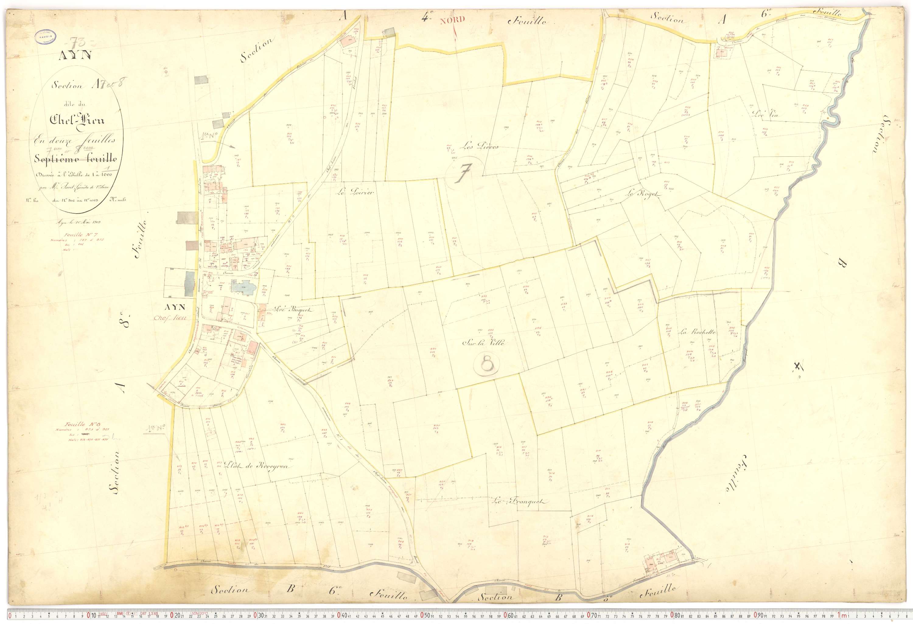 Ayn - Plans cadastraux du premier cadastre français.