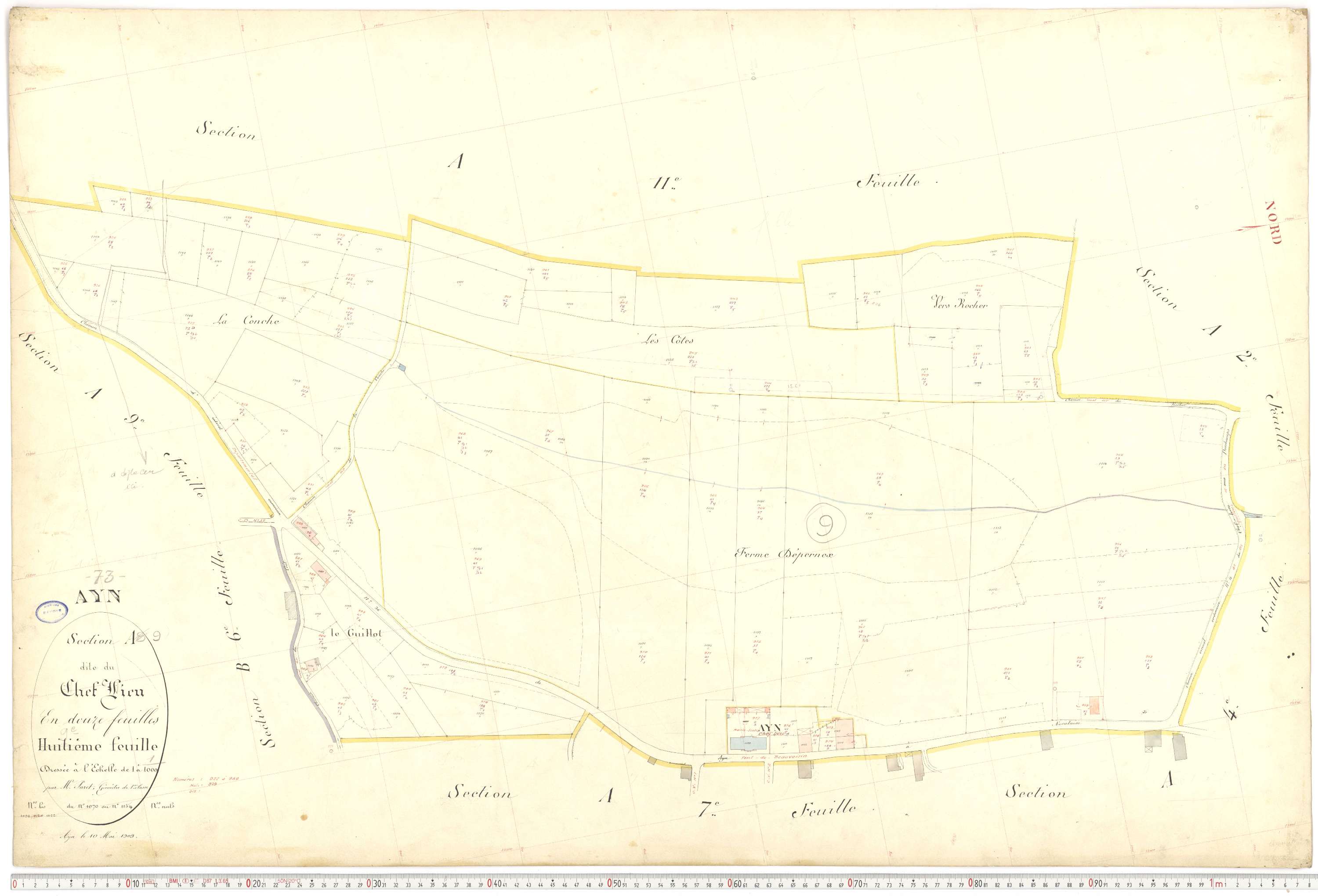 Ayn - Plans cadastraux du premier cadastre français.