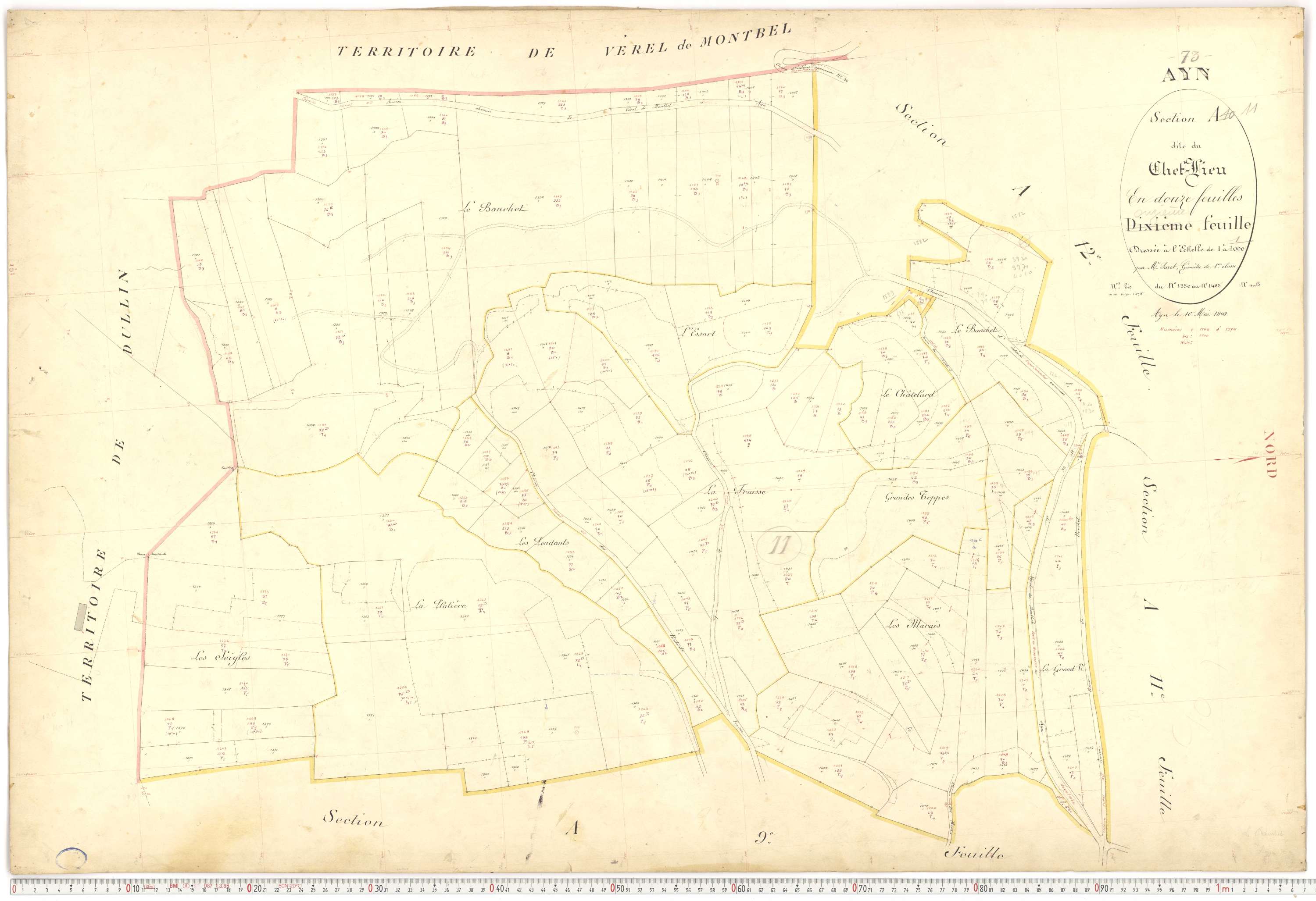 Ayn - Plans cadastraux du premier cadastre français.