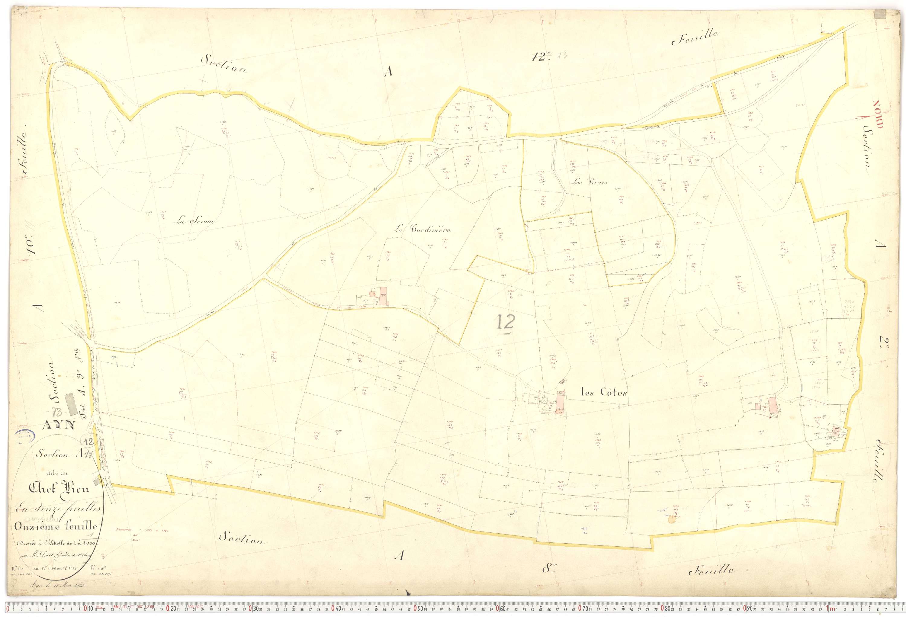 Ayn - Plans cadastraux du premier cadastre français.