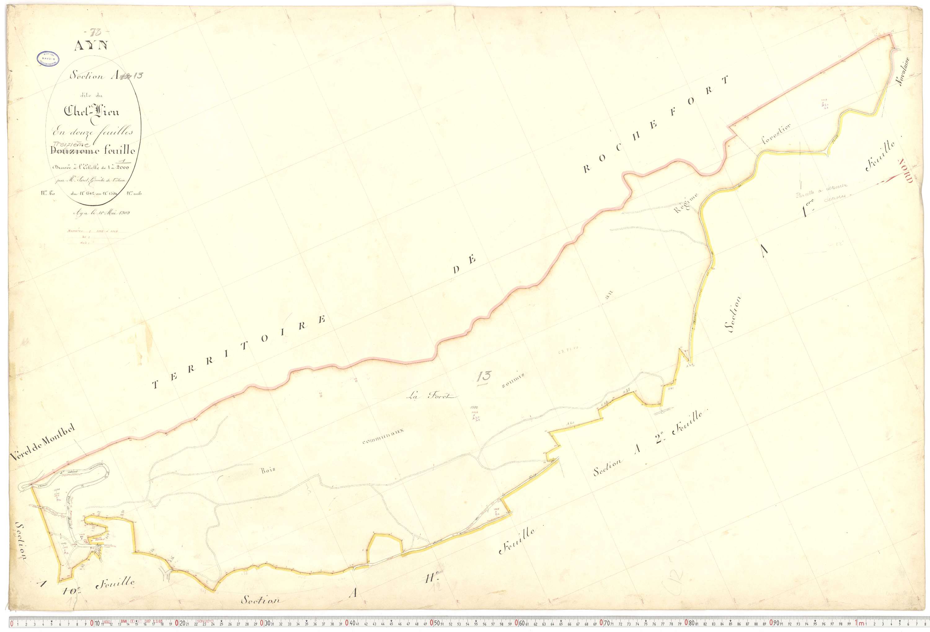 Ayn - Plans cadastraux du premier cadastre français.