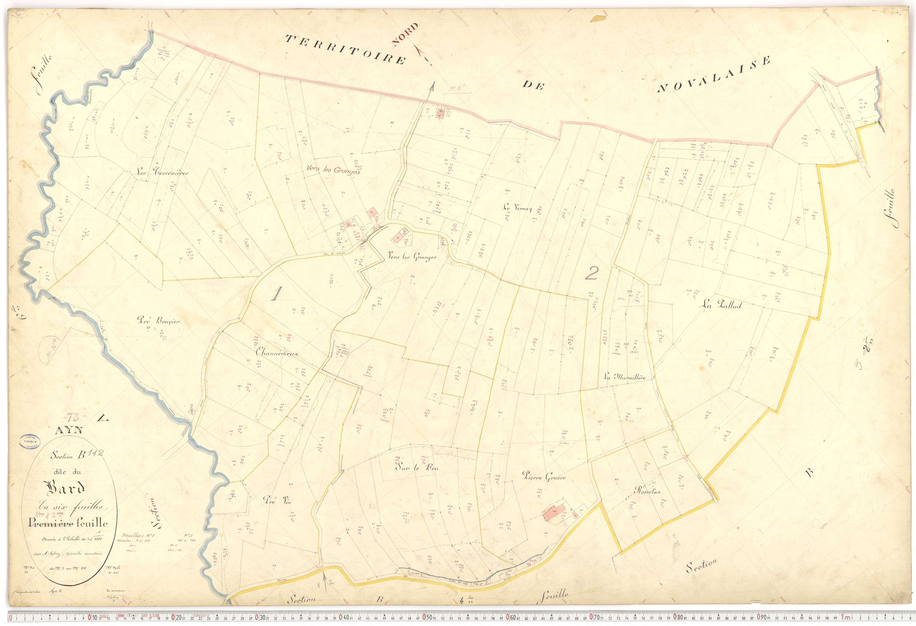 Ayn - Plans cadastraux du premier cadastre français.
