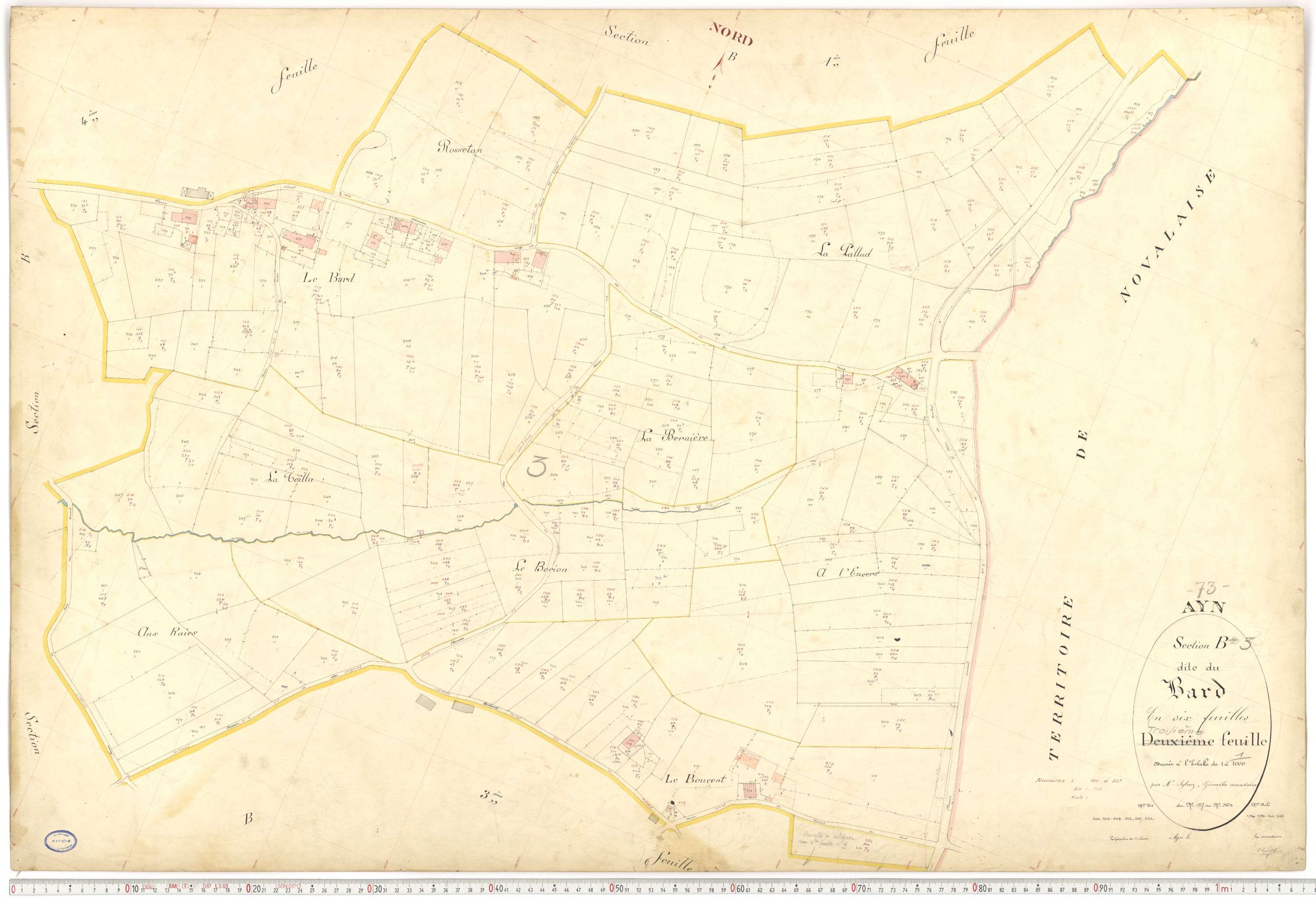 Ayn - Plans cadastraux du premier cadastre français.