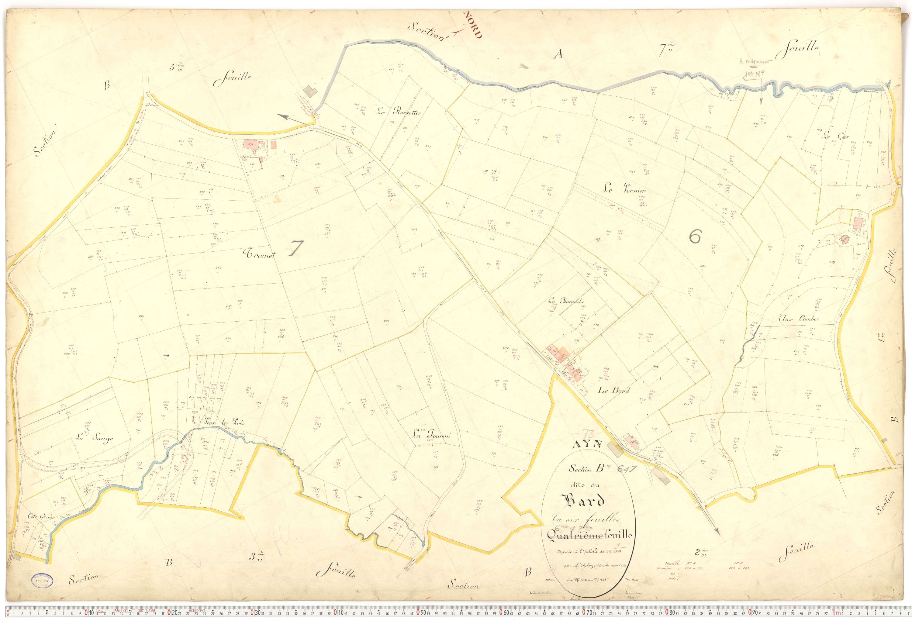 Ayn - Plans cadastraux du premier cadastre français.