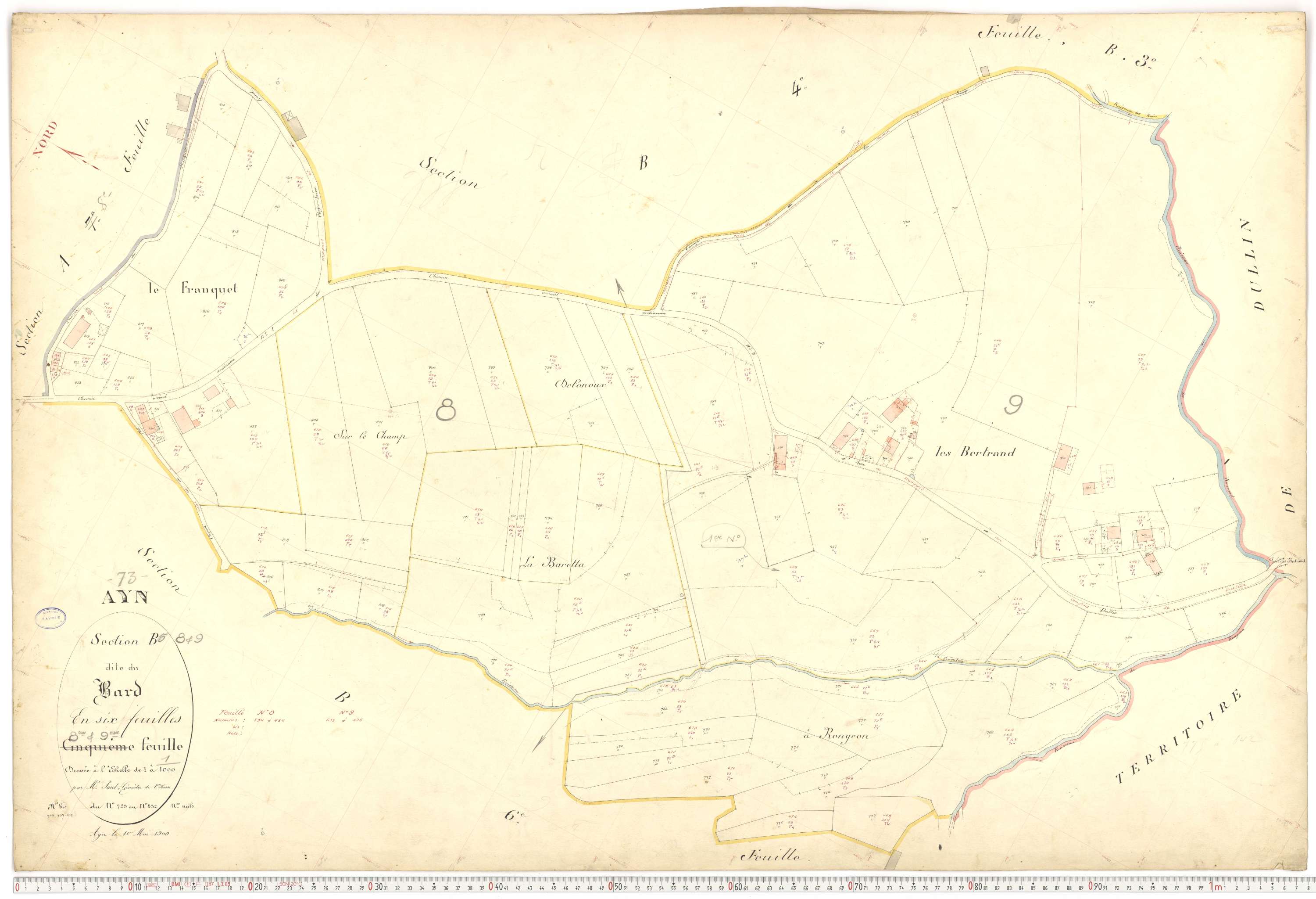 Ayn - Plans cadastraux du premier cadastre français.