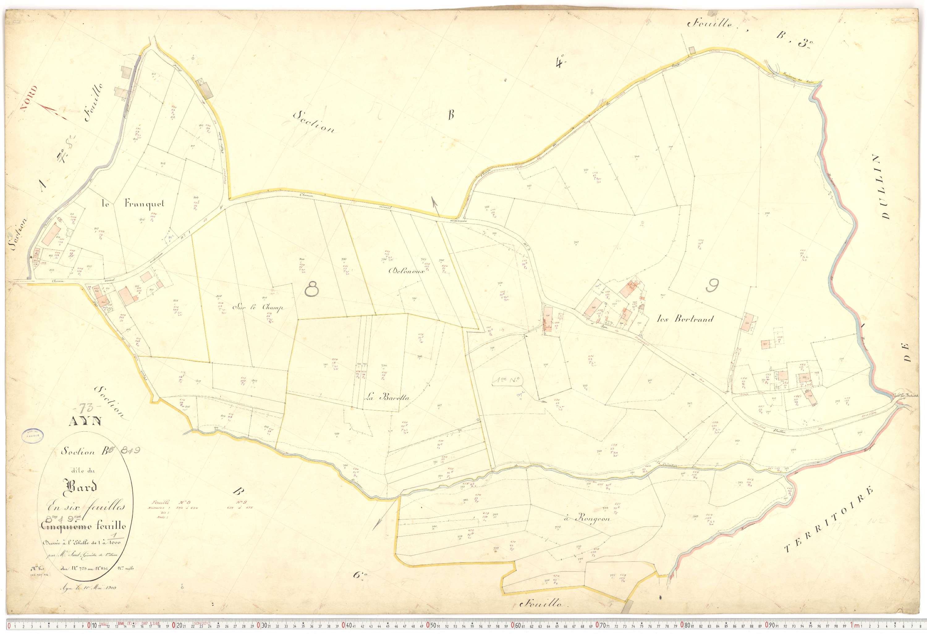 Ayn - Plans cadastraux du premier cadastre français.