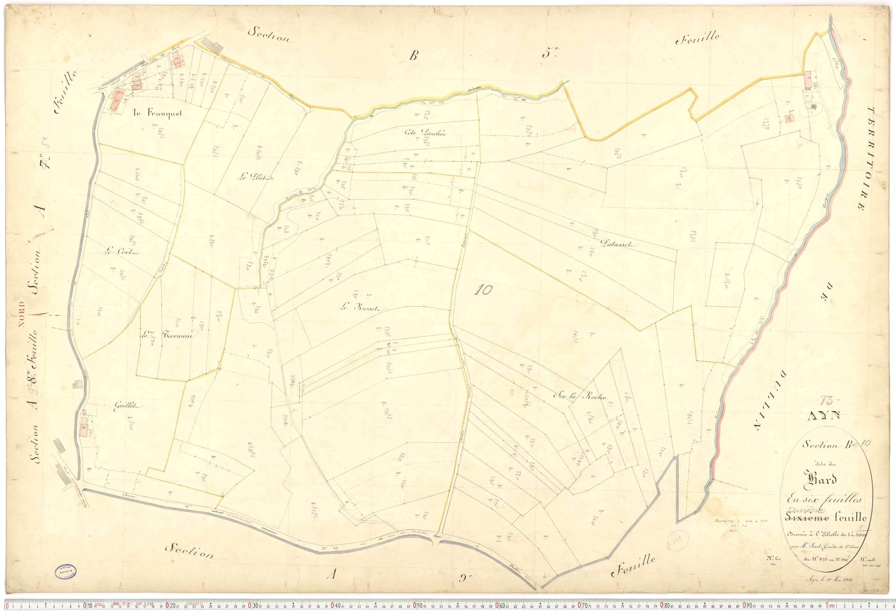 Ayn - Plans cadastraux du premier cadastre français.