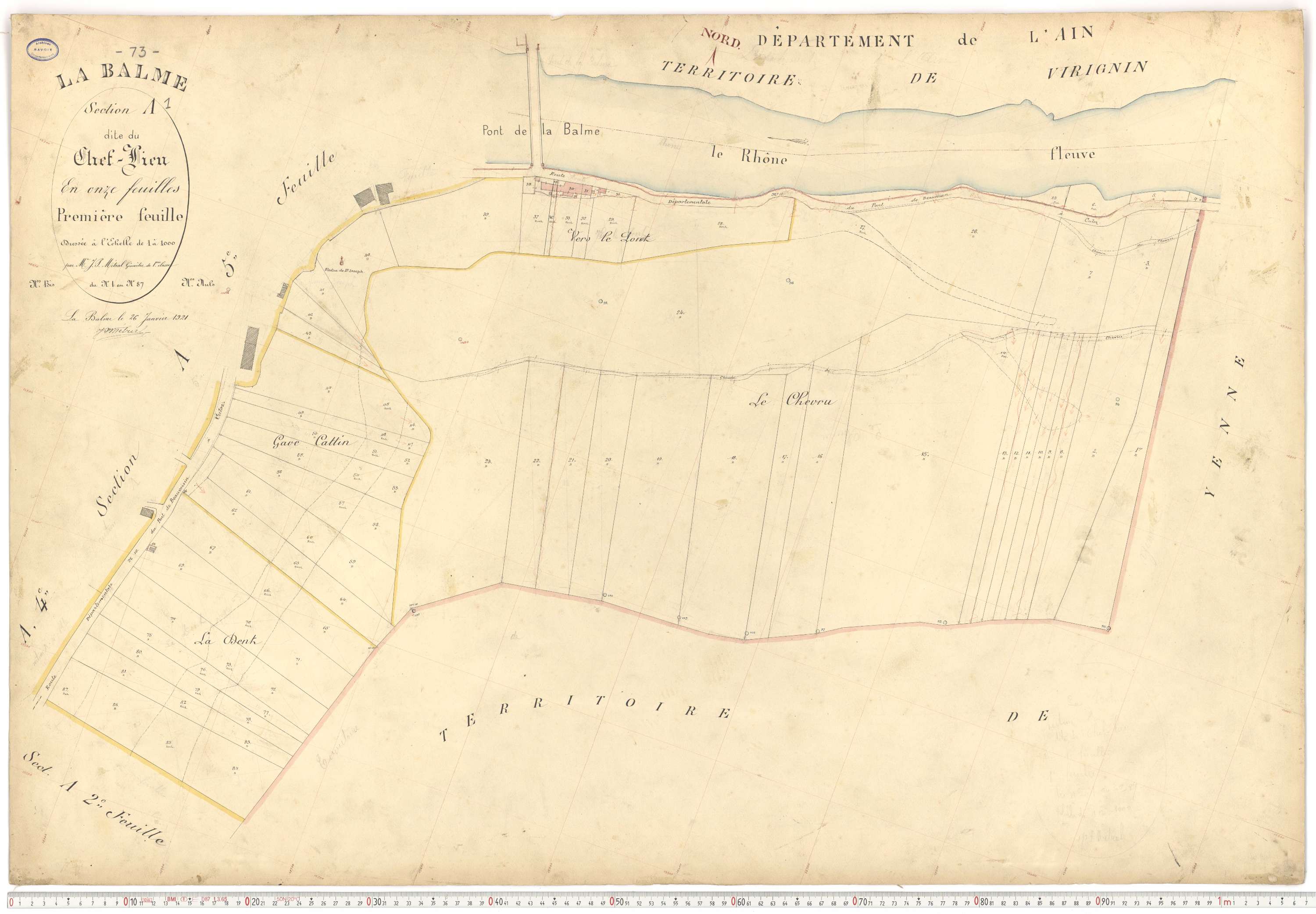 La Balme - Plans cadastraux du premier cadastre français.