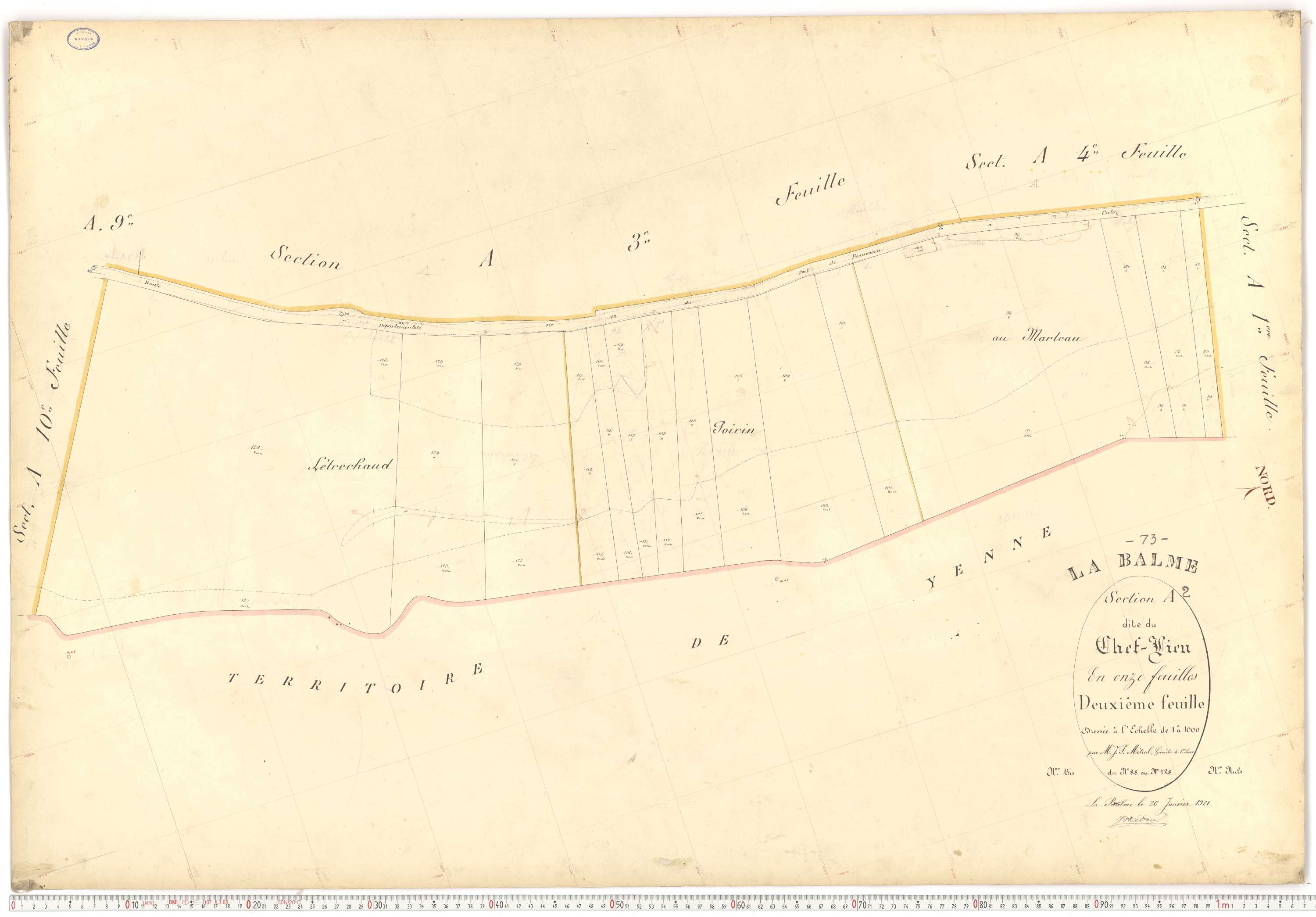 La Balme - Plans cadastraux du premier cadastre français.