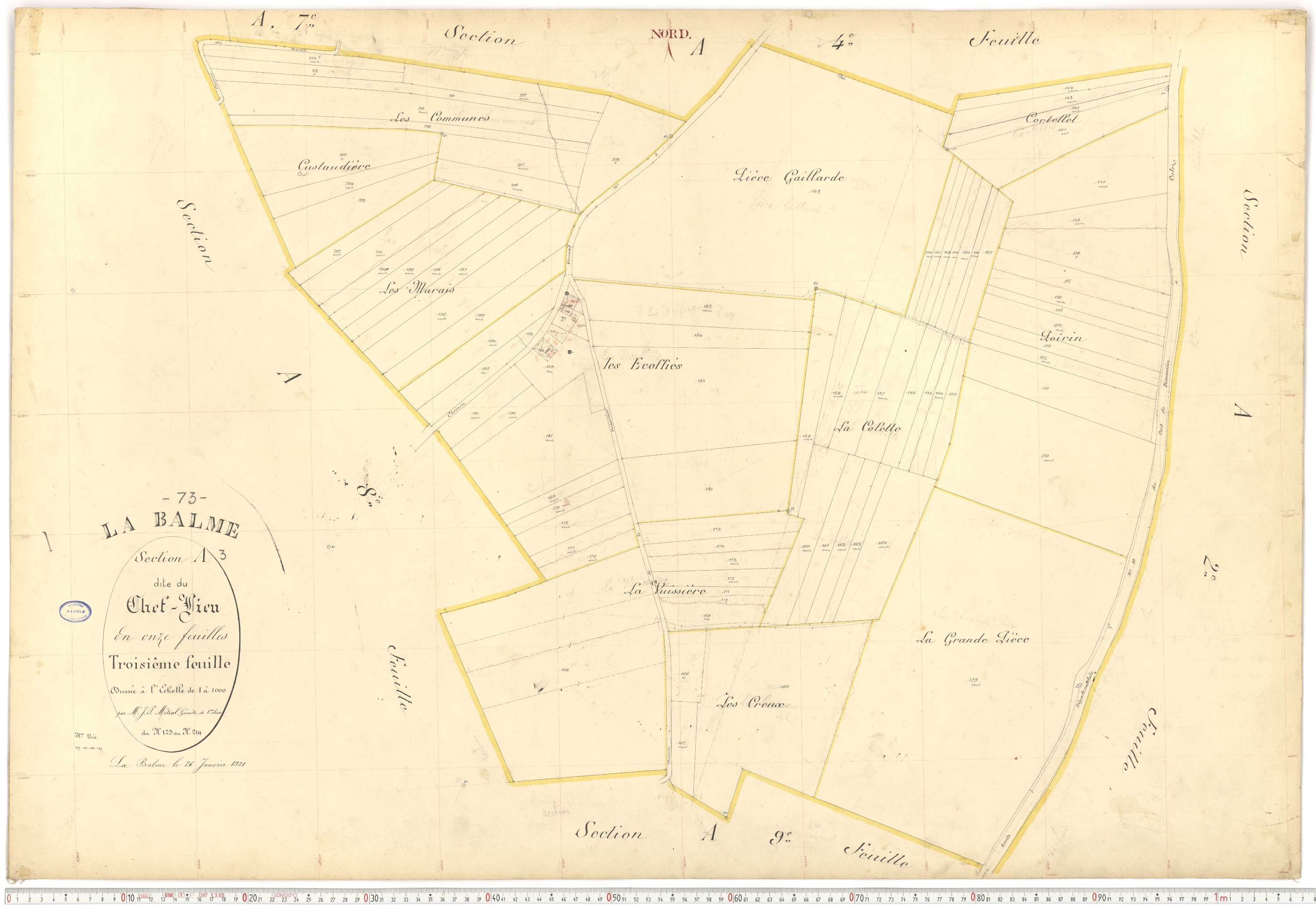 La Balme - Plans cadastraux du premier cadastre français.