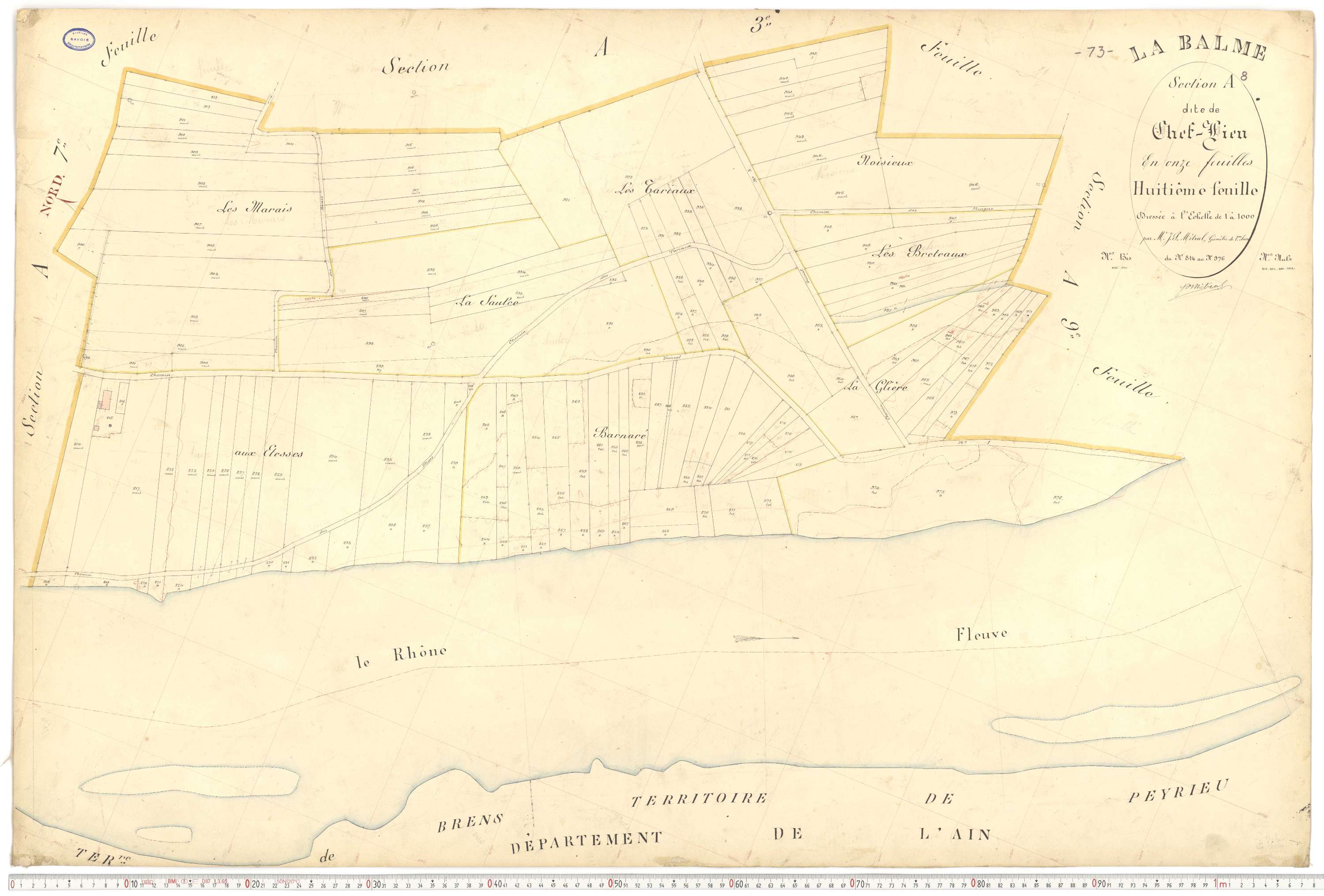 La Balme - Plans cadastraux du premier cadastre français.