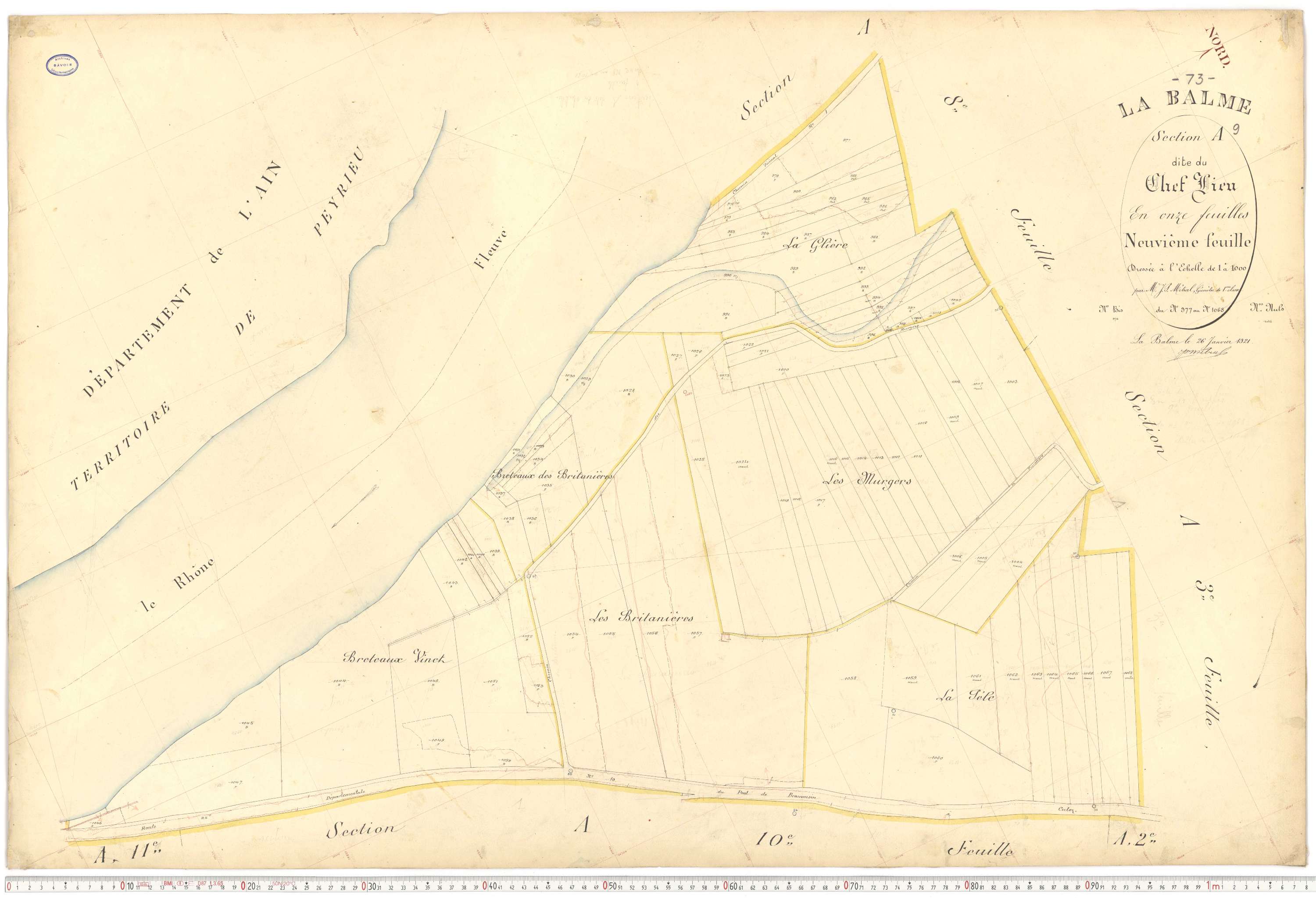 La Balme - Plans cadastraux du premier cadastre français.