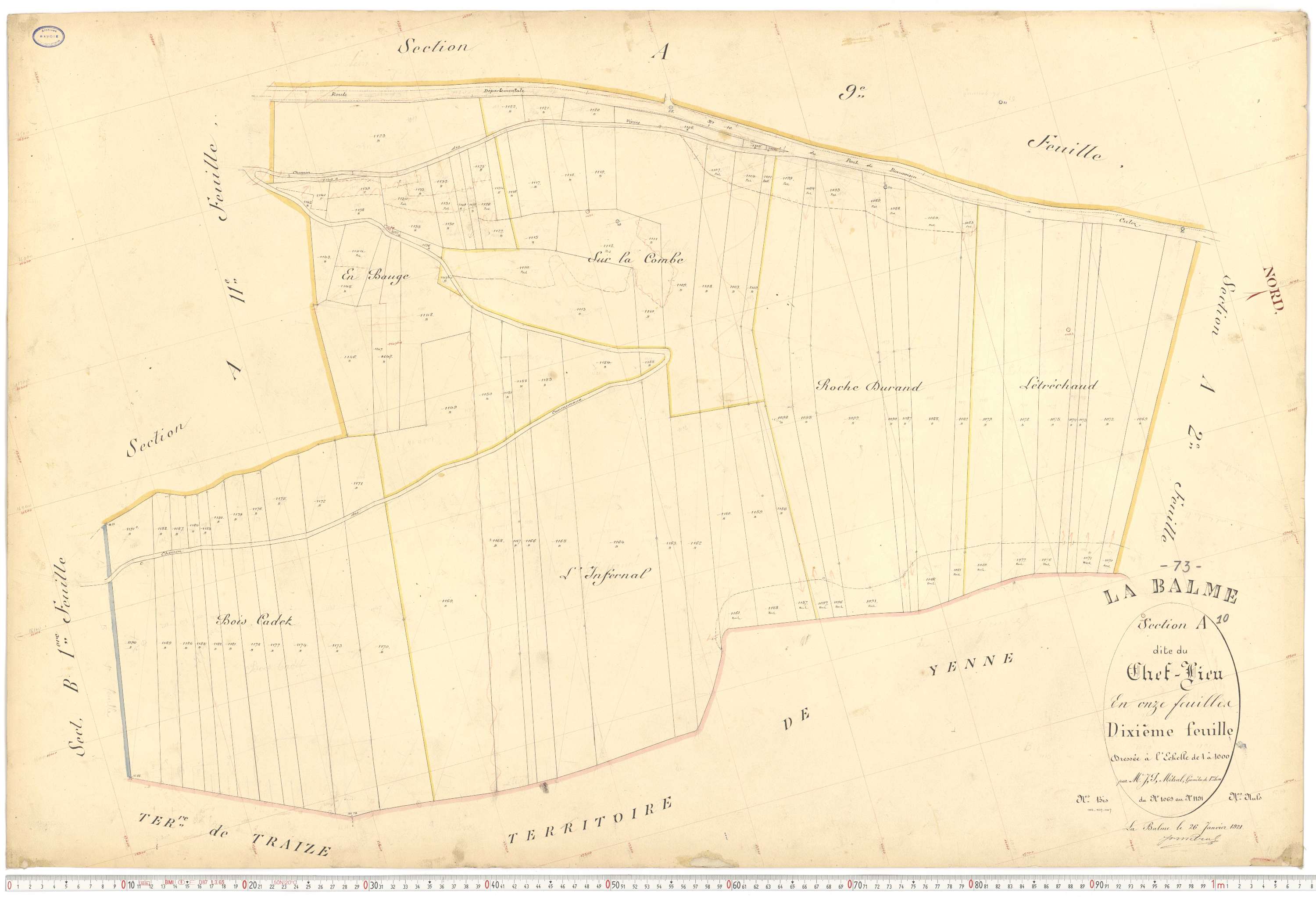 La Balme - Plans cadastraux du premier cadastre français.