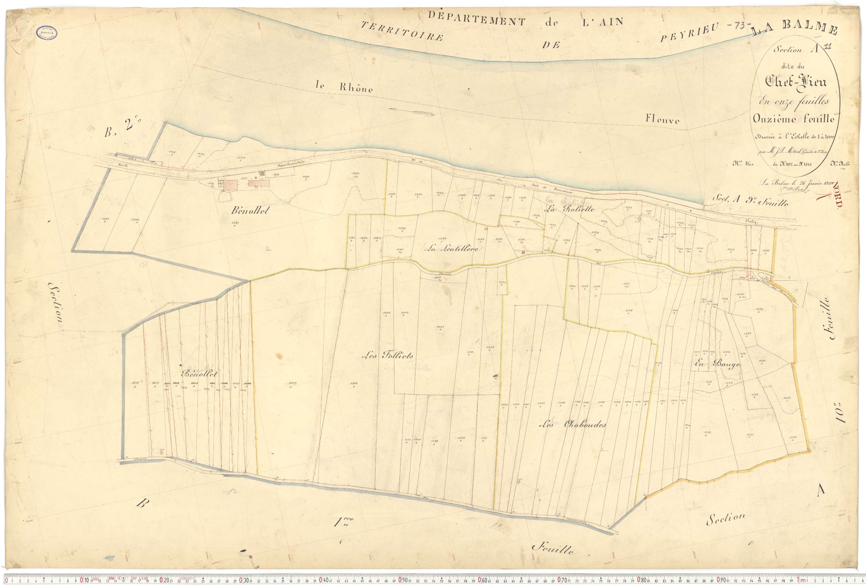 La Balme - Plans cadastraux du premier cadastre français.