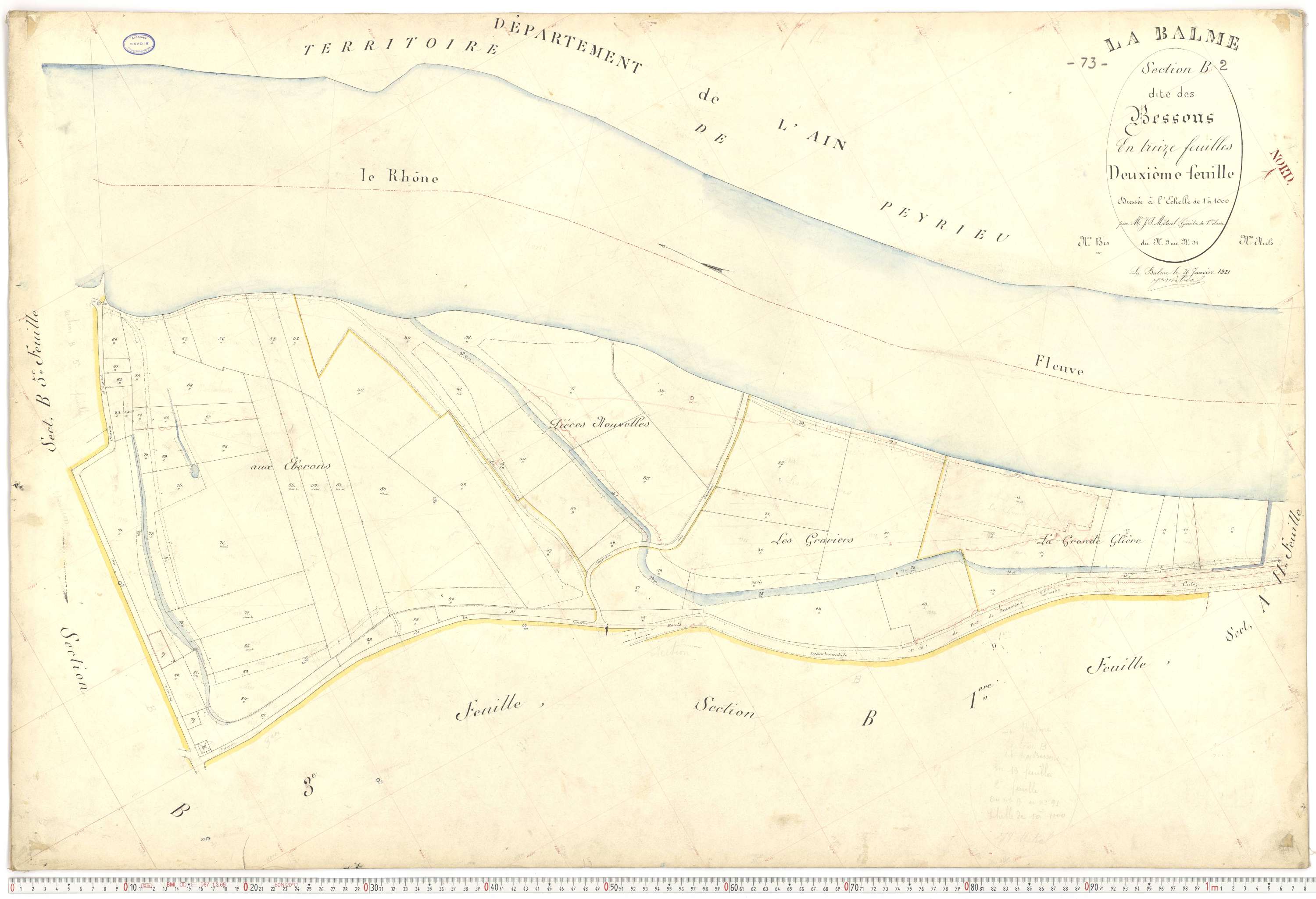 La Balme - Plans cadastraux du premier cadastre français.