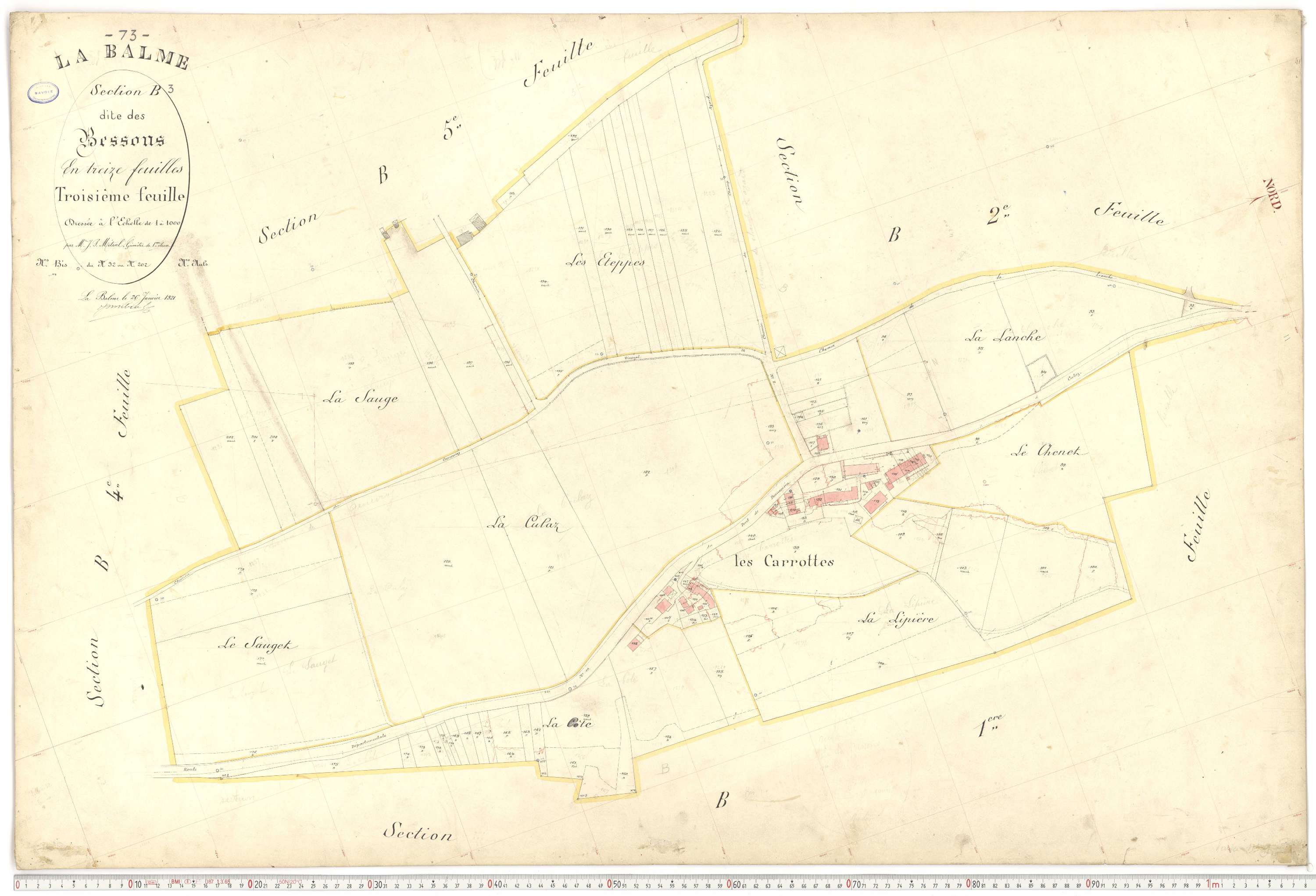 La Balme - Plans cadastraux du premier cadastre français.