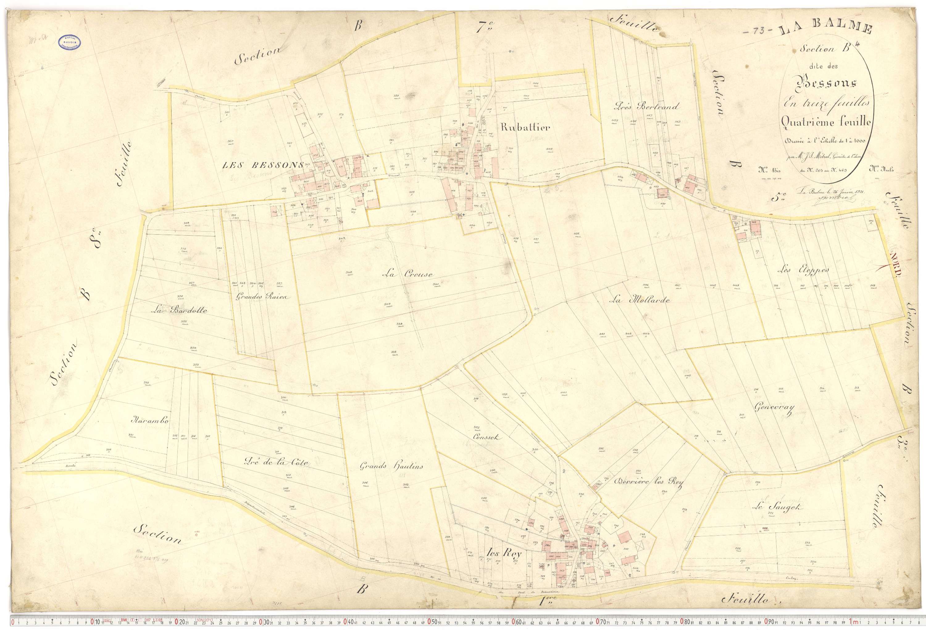 La Balme - Plans cadastraux du premier cadastre français.