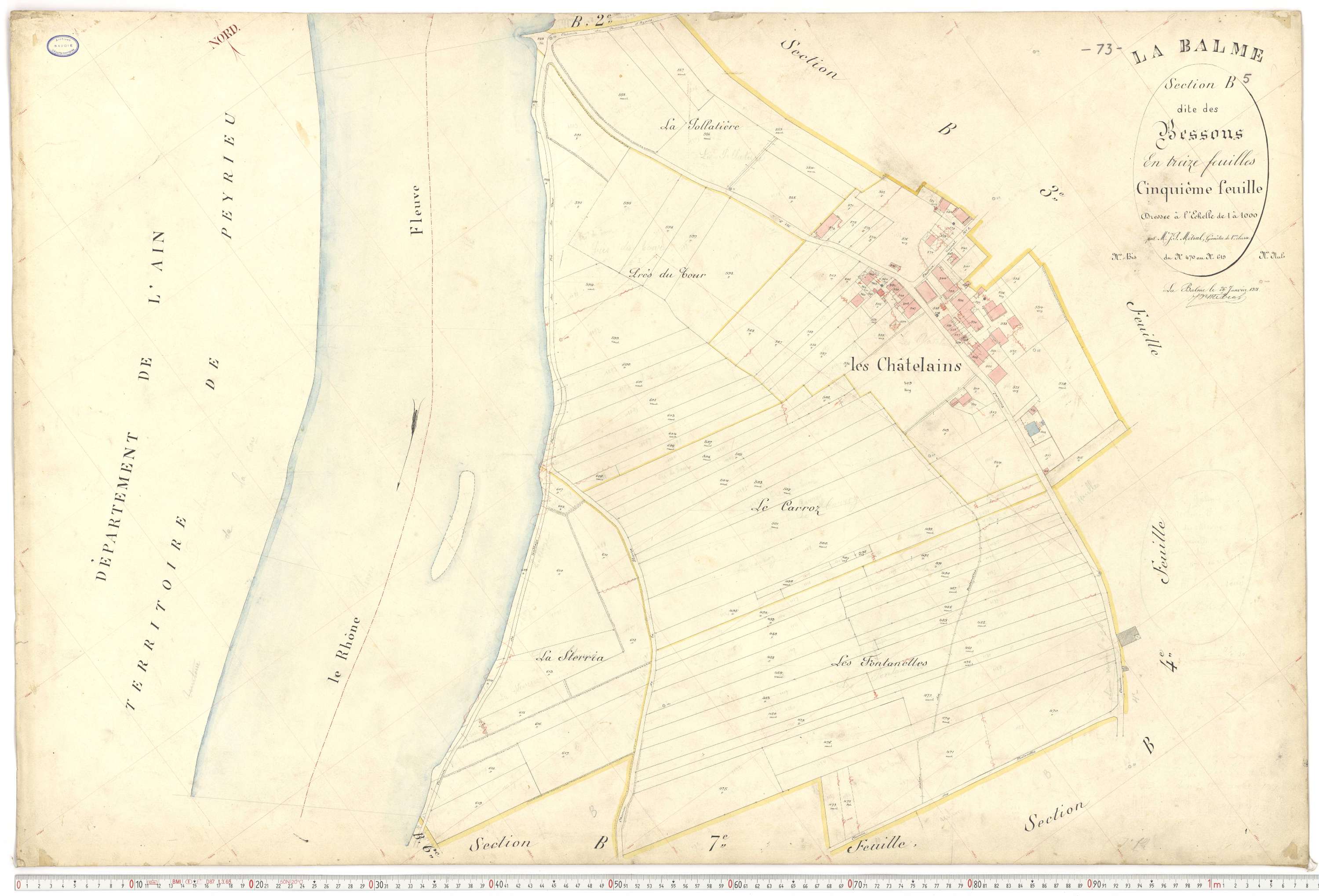 La Balme - Plans cadastraux du premier cadastre français.