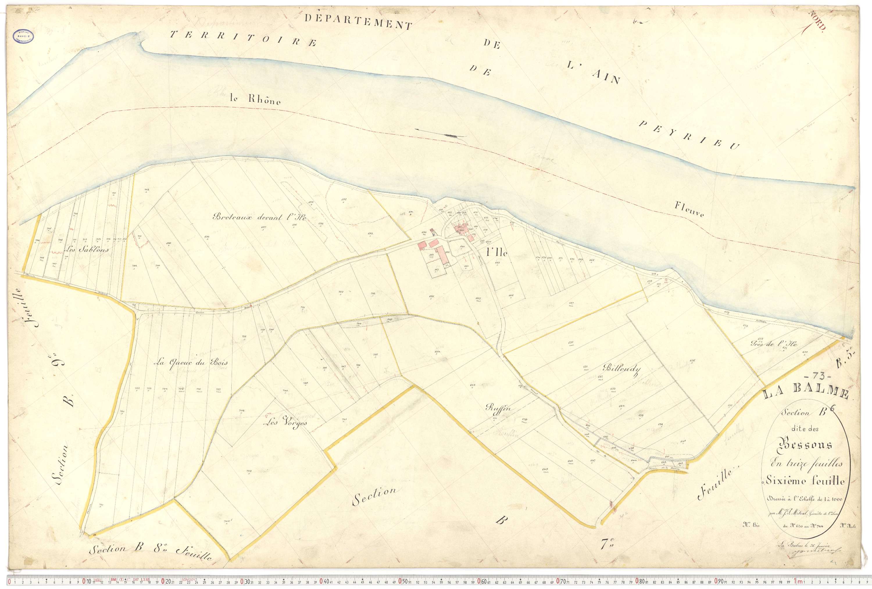 La Balme - Plans cadastraux du premier cadastre français.