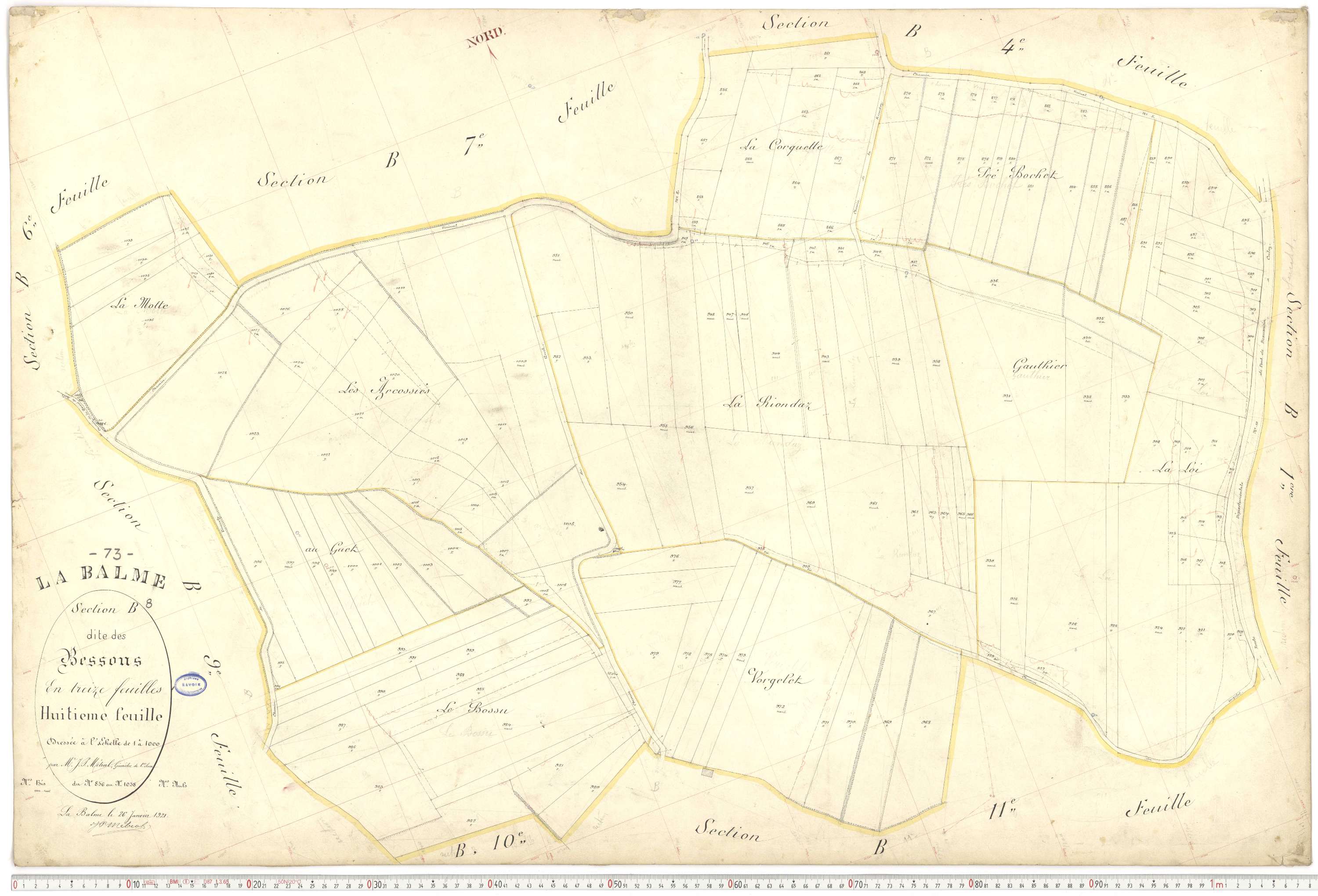 La Balme - Plans cadastraux du premier cadastre français.