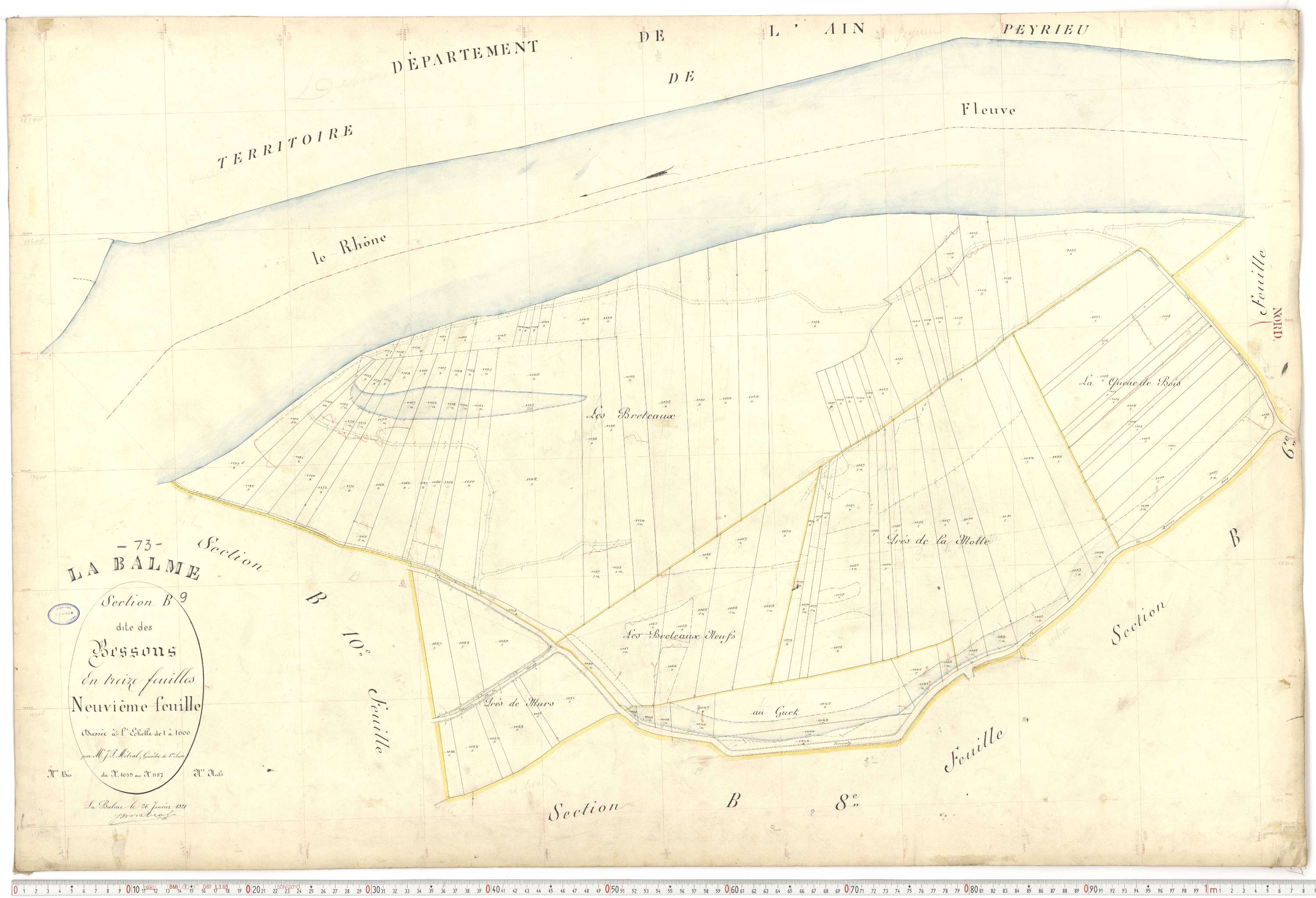 La Balme - Plans cadastraux du premier cadastre français.