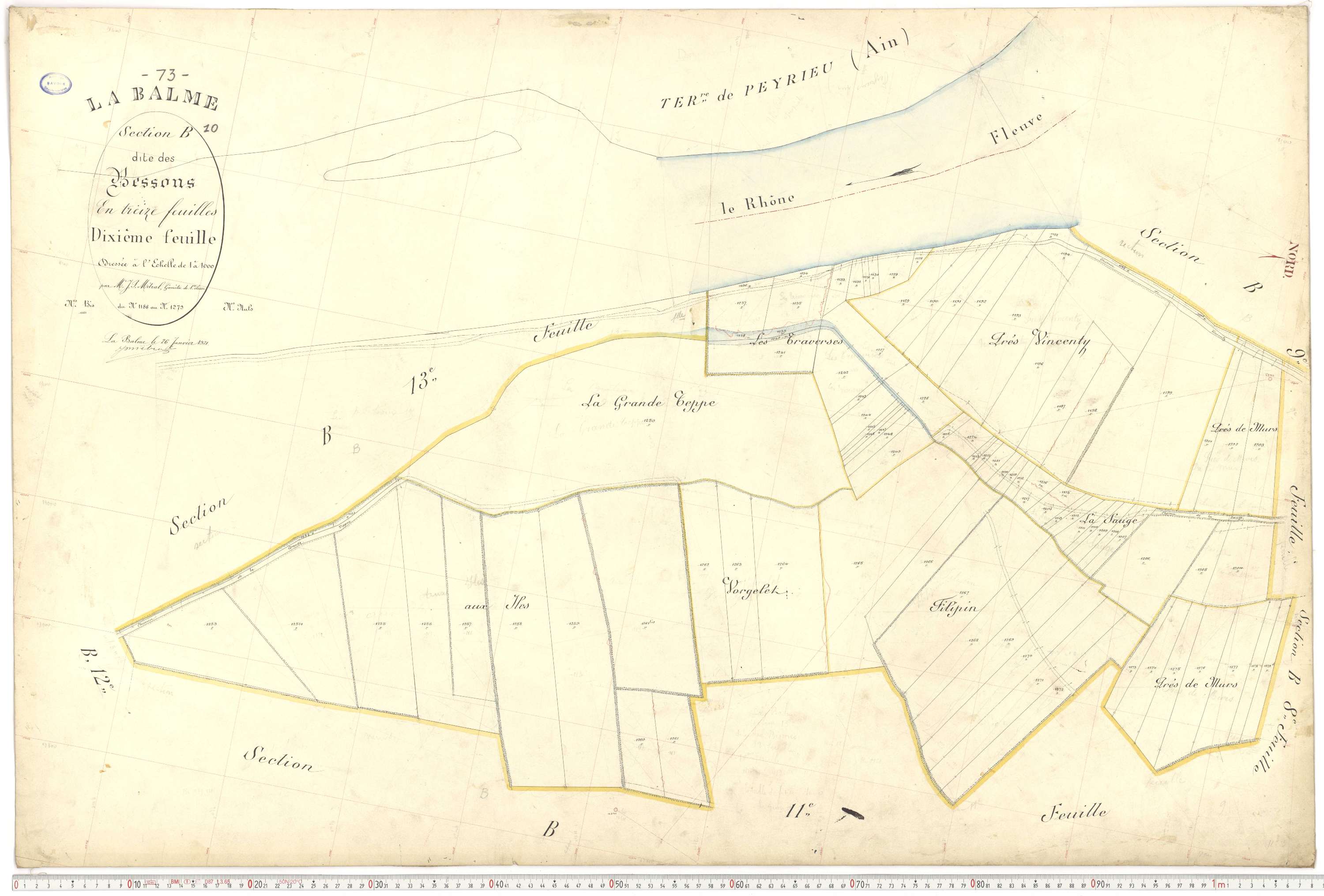 La Balme - Plans cadastraux du premier cadastre français.