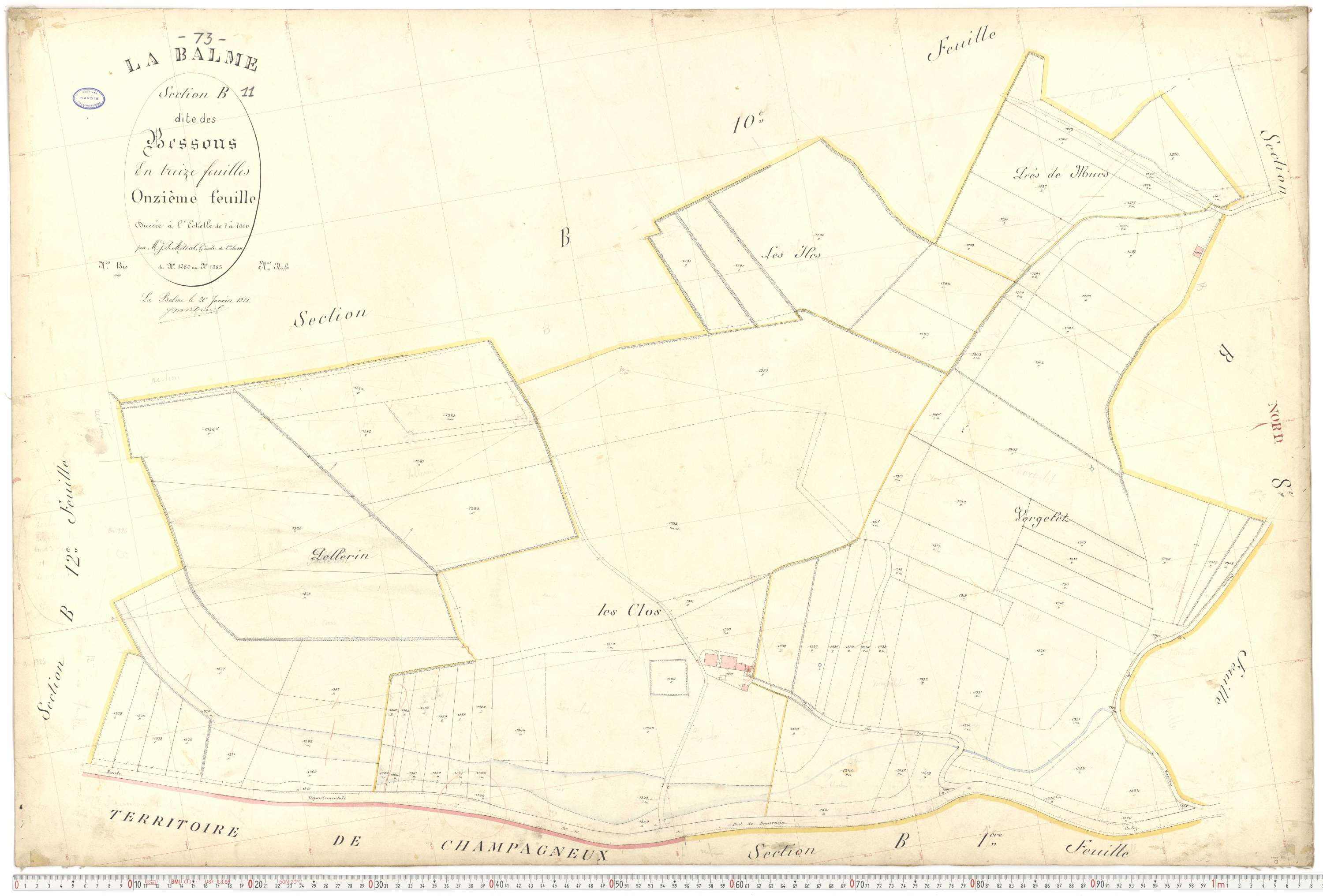 La Balme - Plans cadastraux du premier cadastre français.