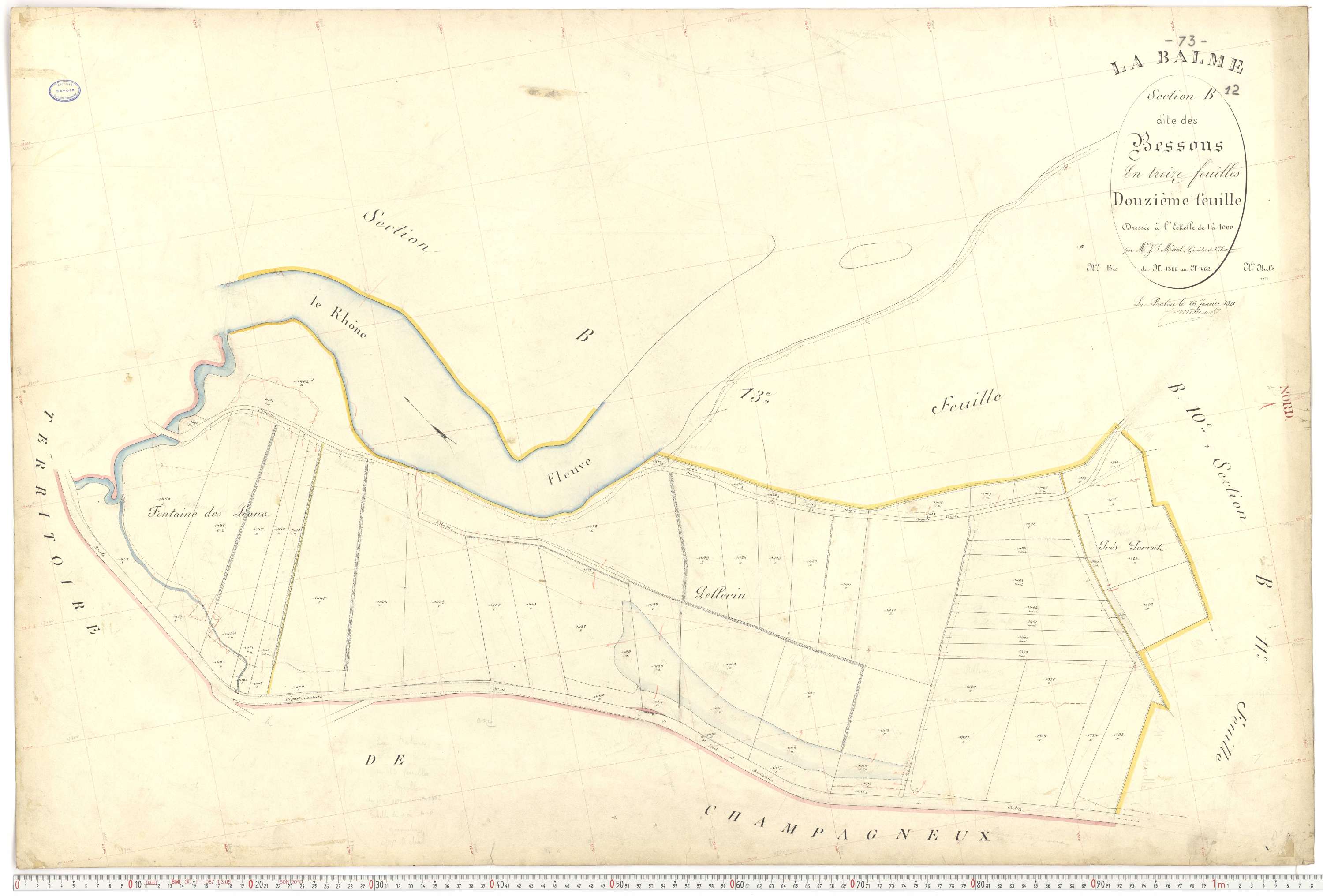 La Balme - Plans cadastraux du premier cadastre français.