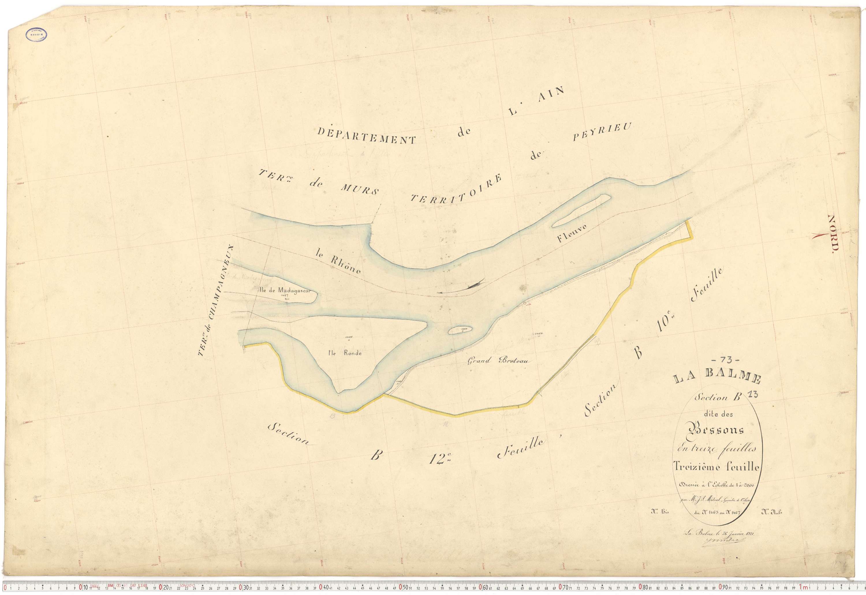 La Balme - Plans cadastraux du premier cadastre français.