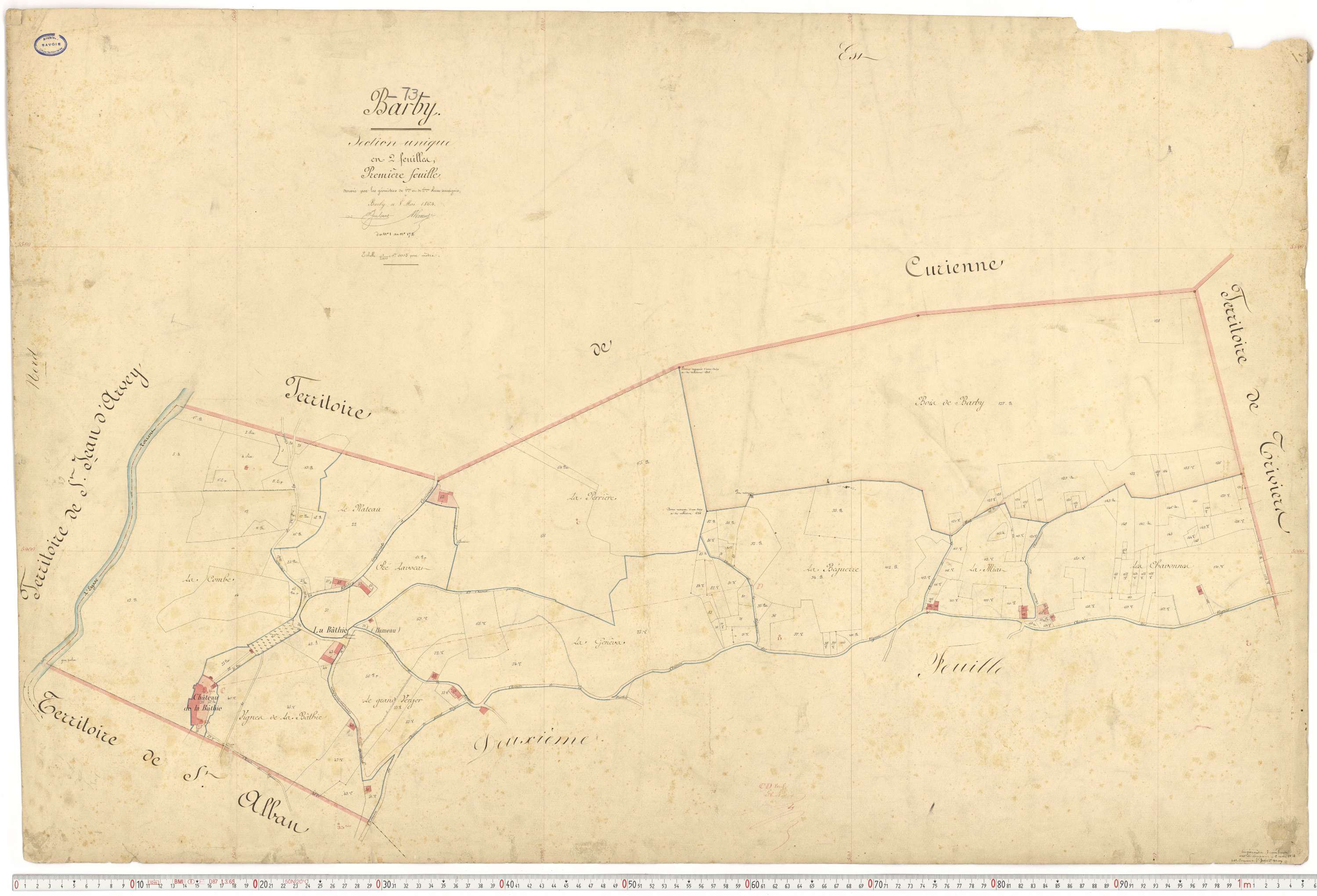 Barby - Plans cadastraux du premier cadastre français.