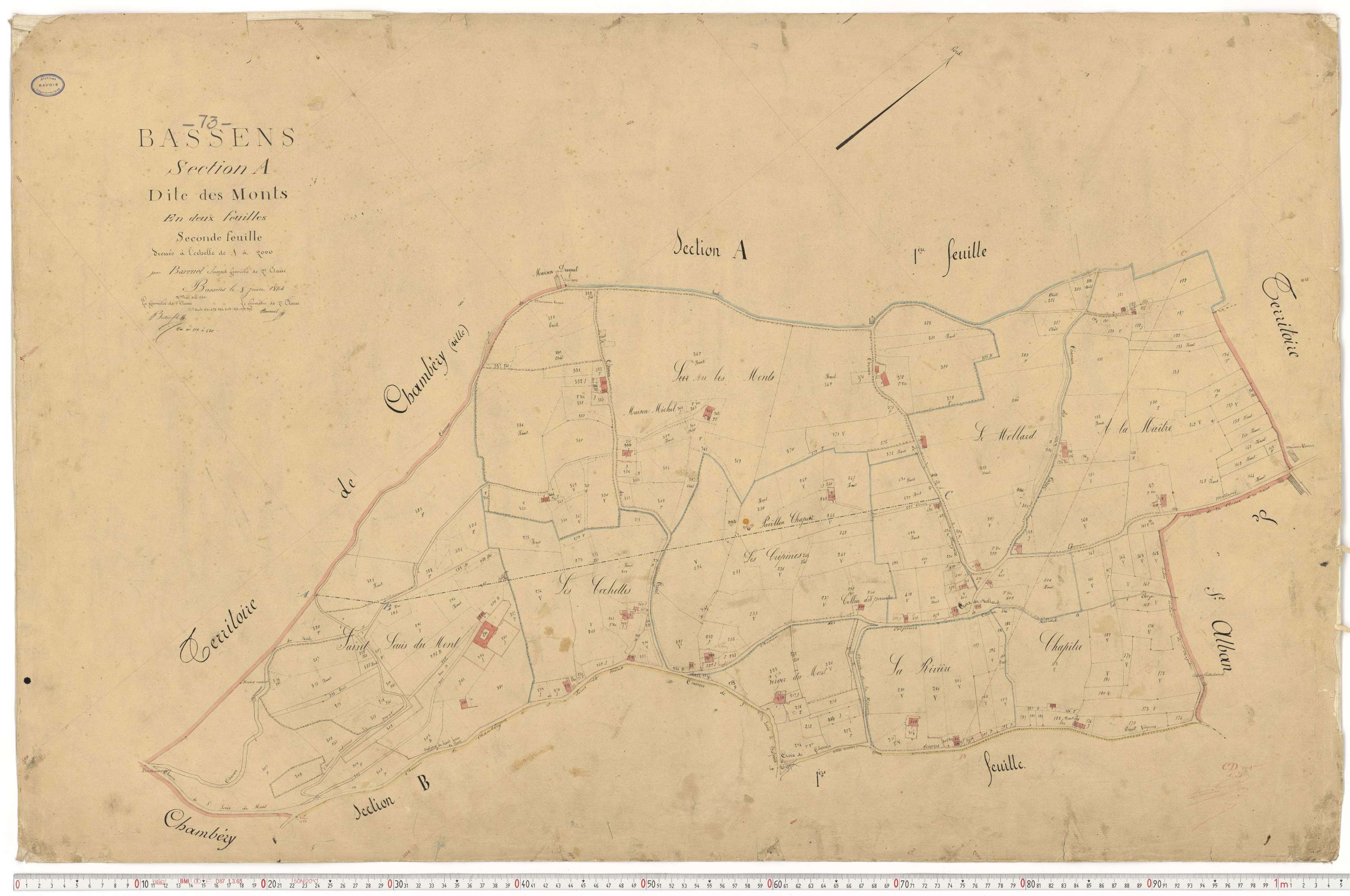 Bassens - Plans cadastraux du premier cadastre français.