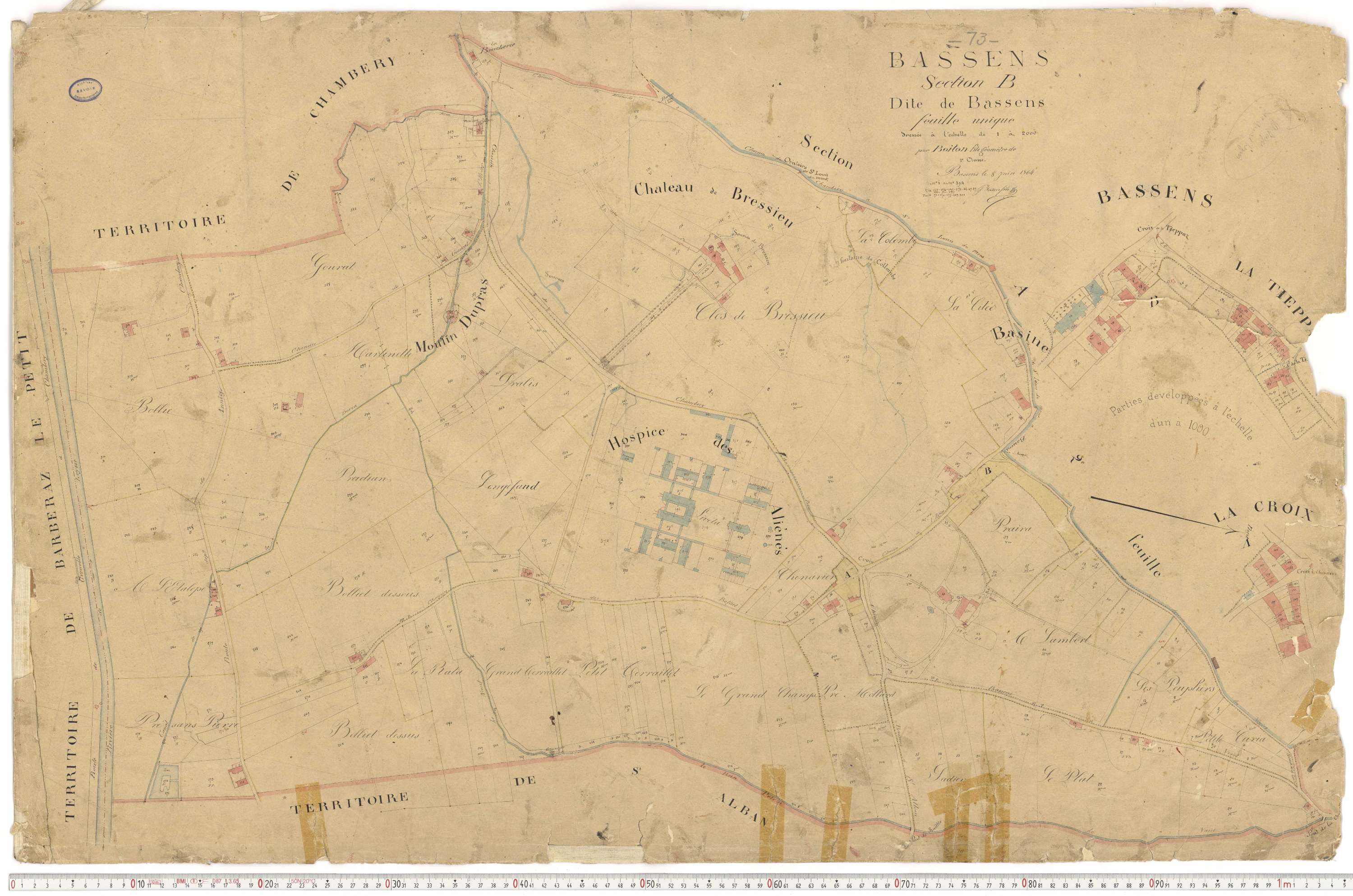 Bassens - Plans cadastraux du premier cadastre français.